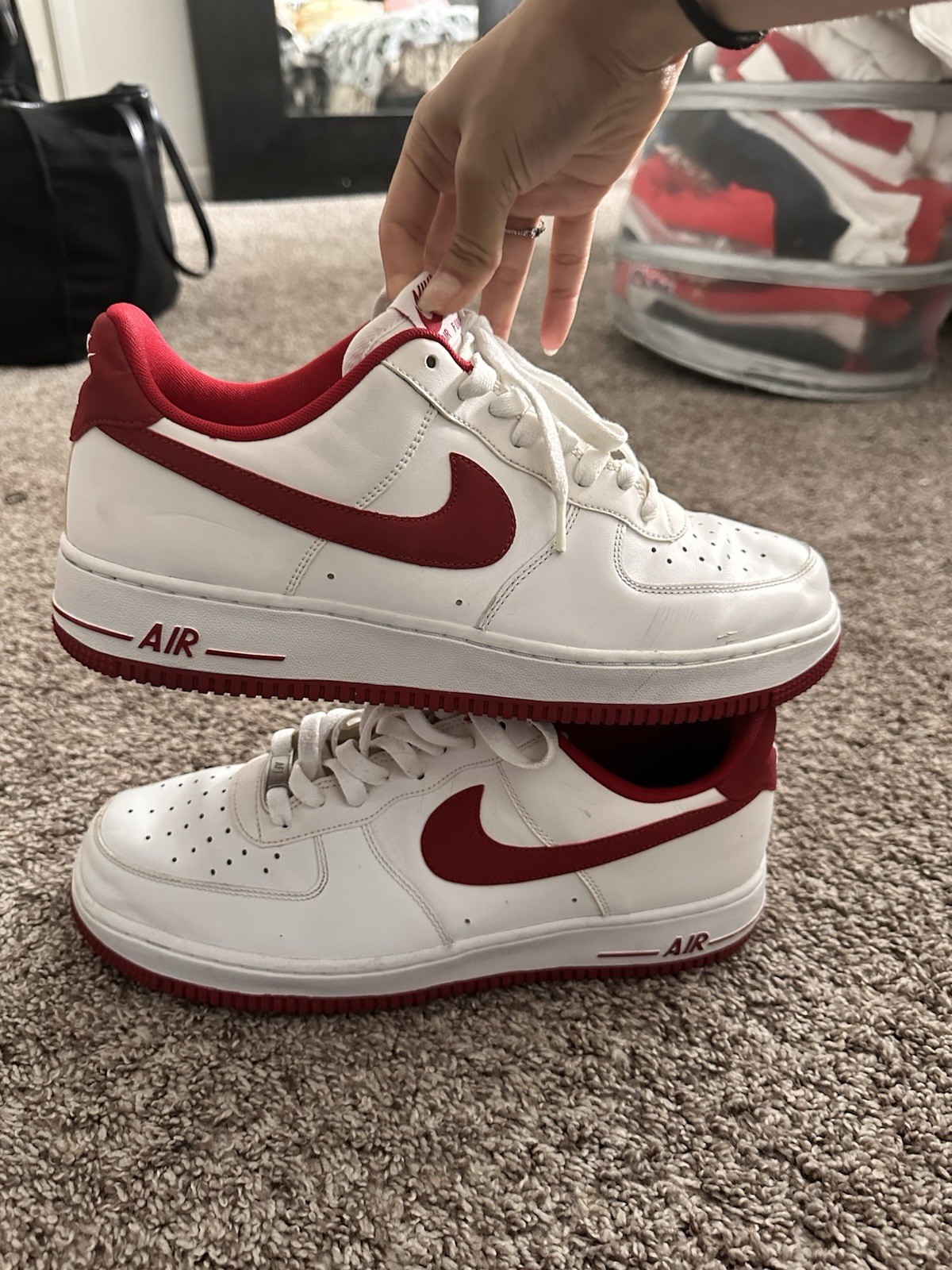 Nike Air Force 1 ’07 White Red Outsole – M11