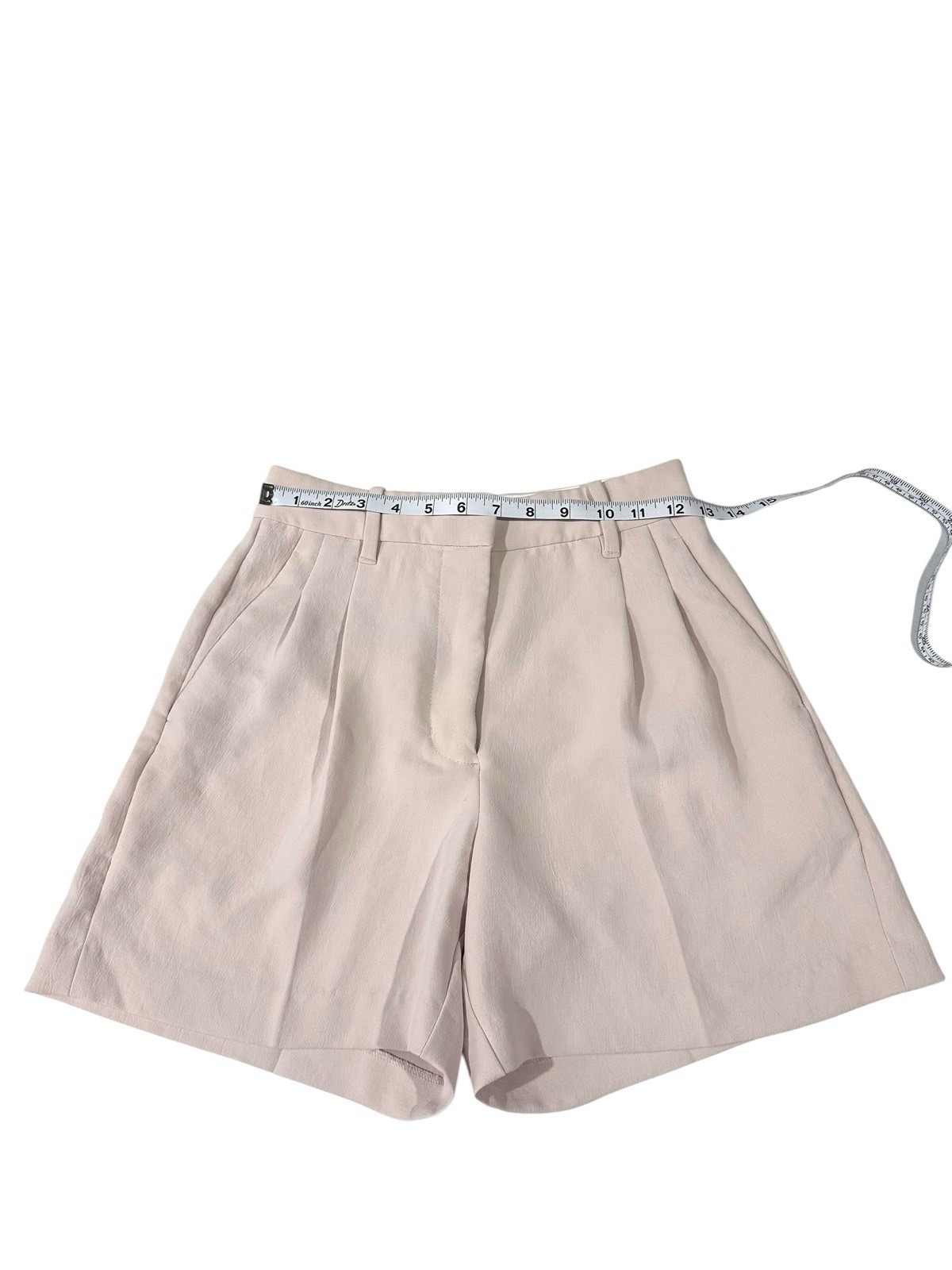 Aritiza Wilfred Effortless Trouser Shorts Pleated High-rise Crepe Cream size 2