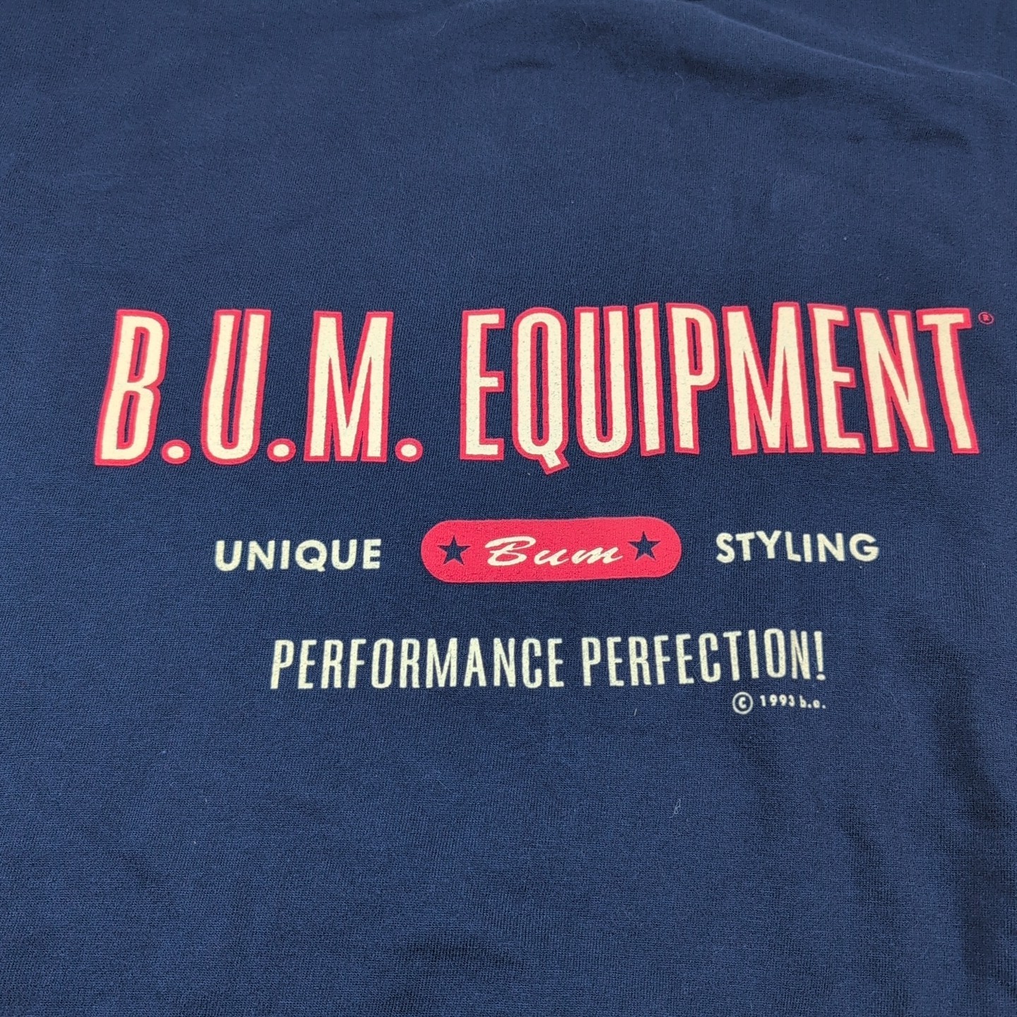 Vintage With Tags 1993 BUM Equipment Crewneck Sweatshirt Adult XL Blue Pullover