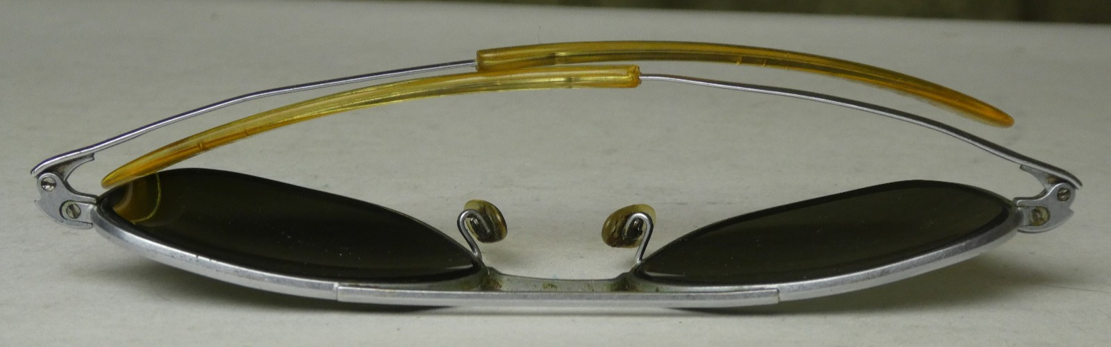 Vintage Randolph Engineering USA Aviator Sunglasses 5 1/2 Silver – FRAMES ONLY