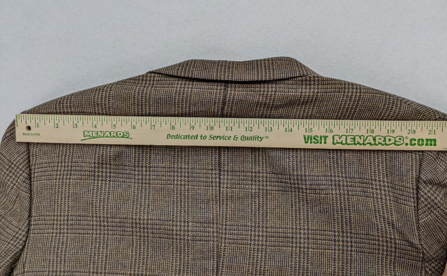 Tailors Row by Deansgate Men’s Blazer Size 43L Brown Plaid Silk Wool Blend