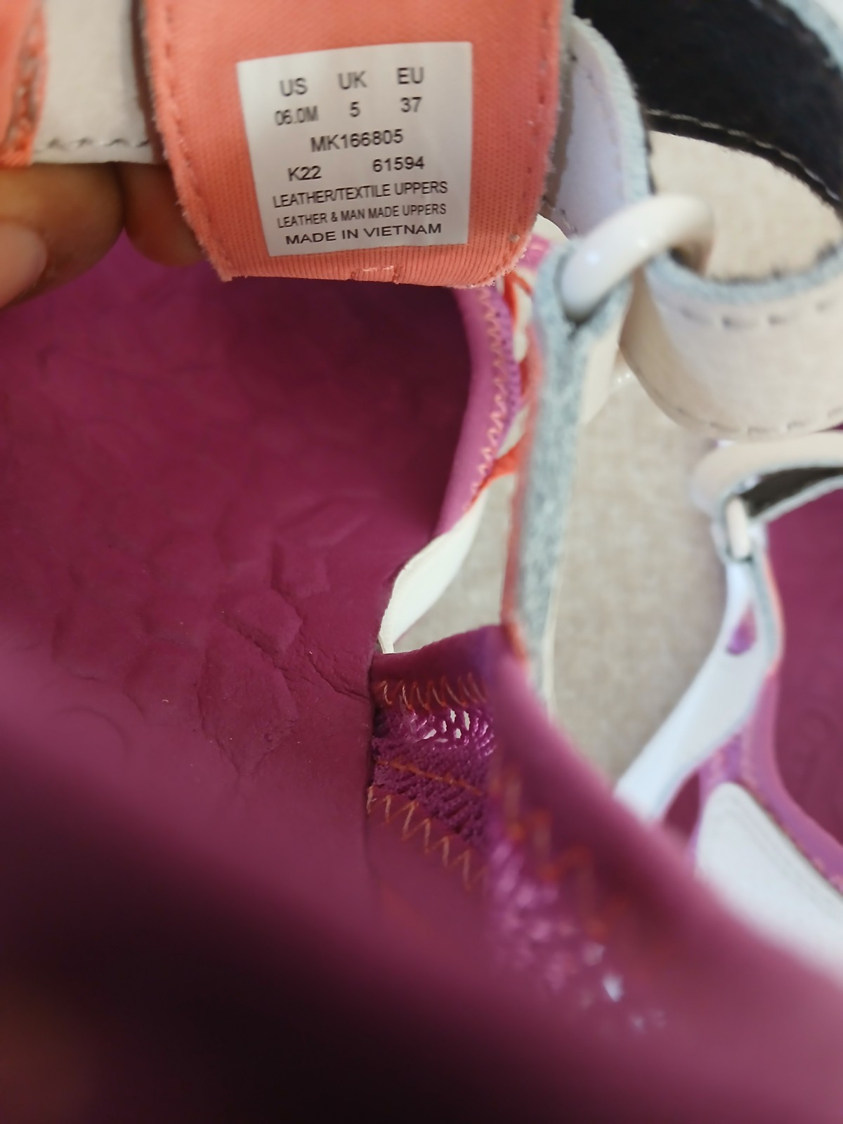 Merrell 61594 Purple Textile Synthetic Mesh Maryjane Strap Shoes Women Size 6
