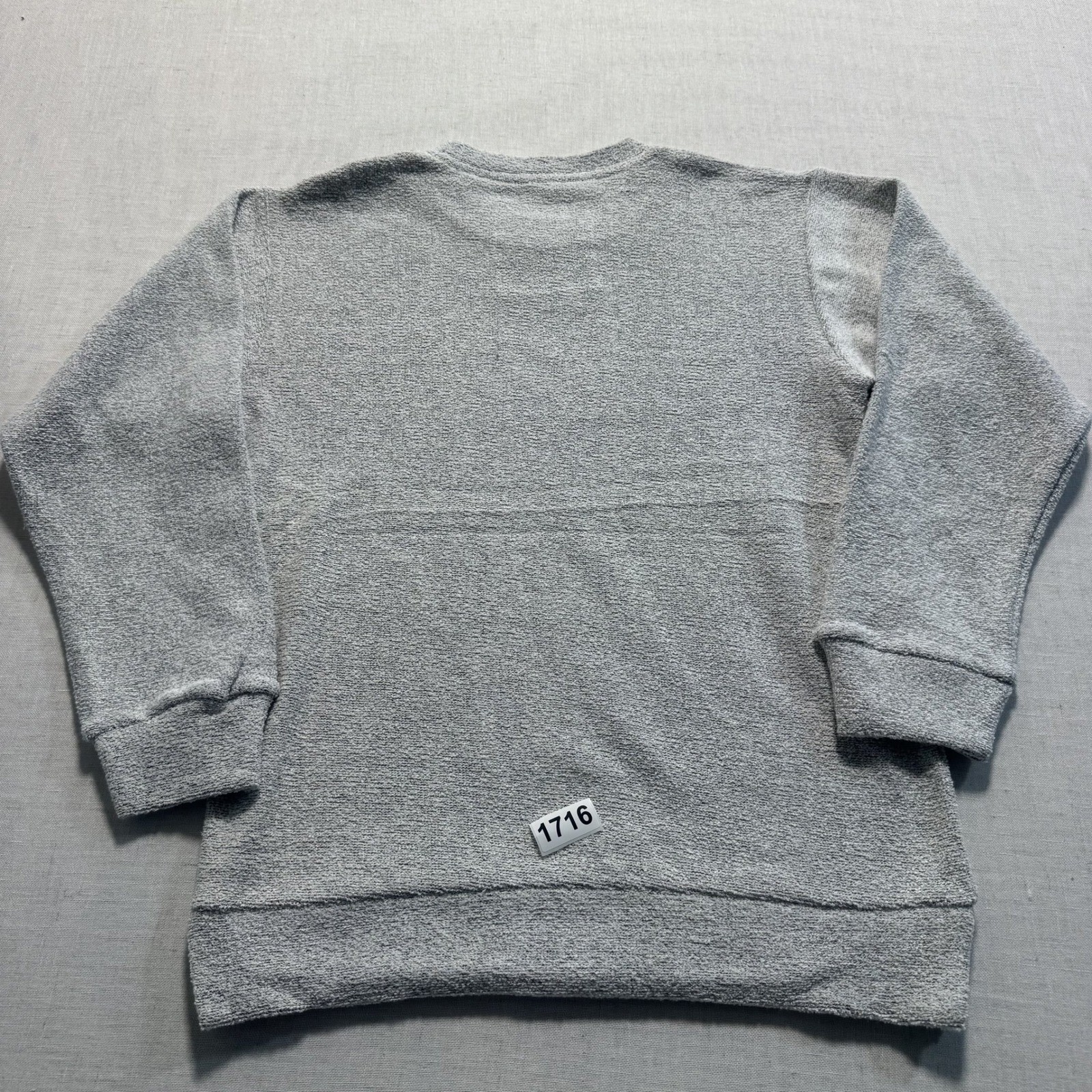 Comfy Terry Crew Neck Sweater Sz L Men Gray Pre-owned