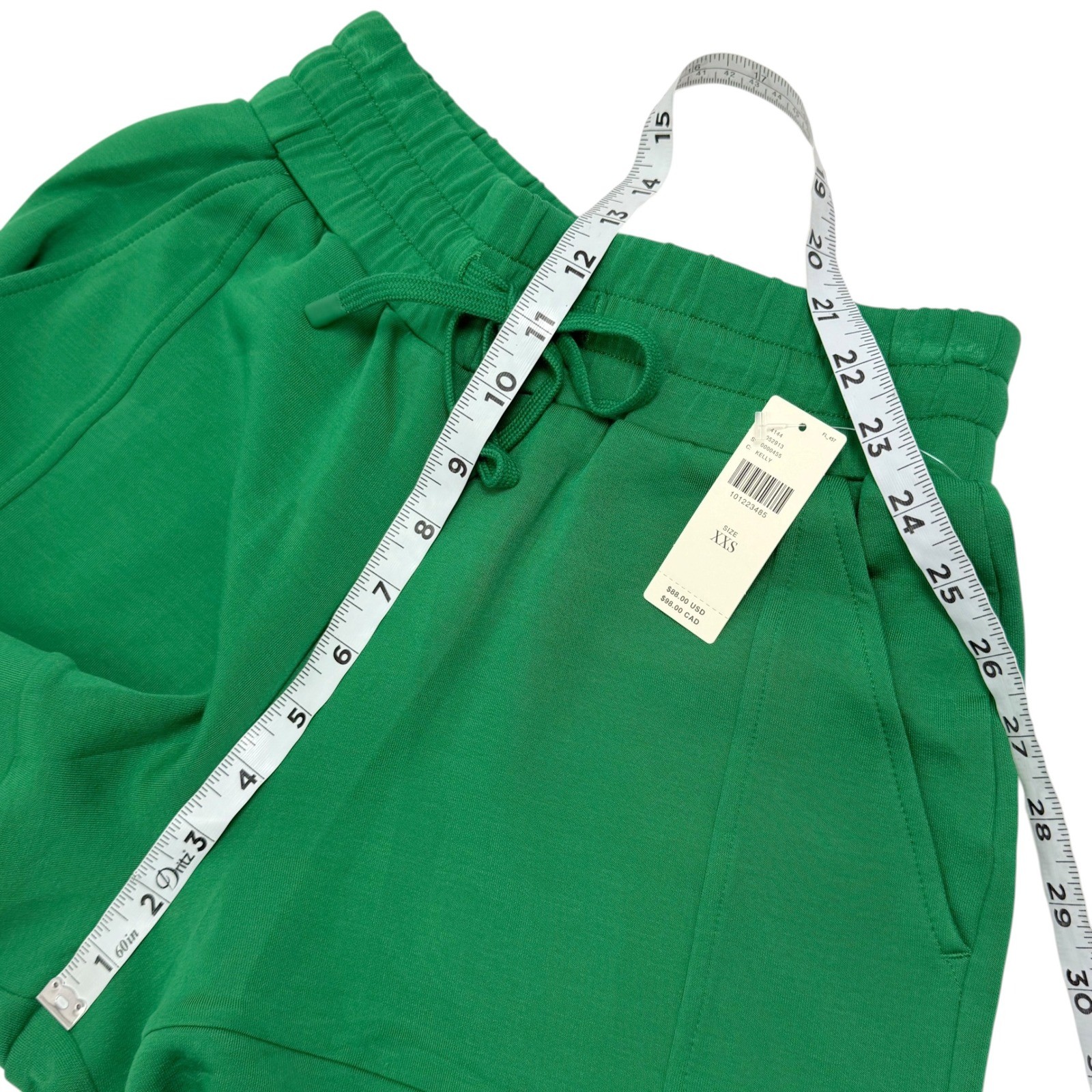NWT Varley Doublesoft Atrium Short 4.5″ Anthropologie Sz XXS Green High Rise $88
