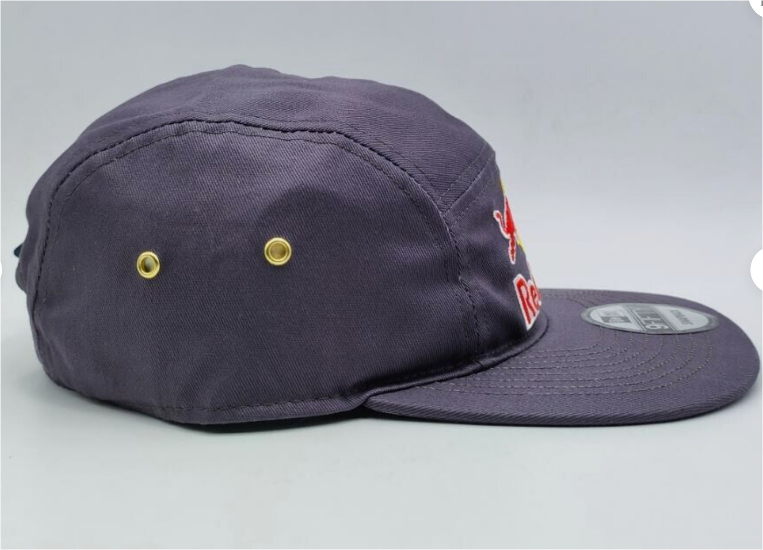 R – 5-Panel Navy & White Camper Cap. F1 Racing. BMX. MotoGP. Supercross.