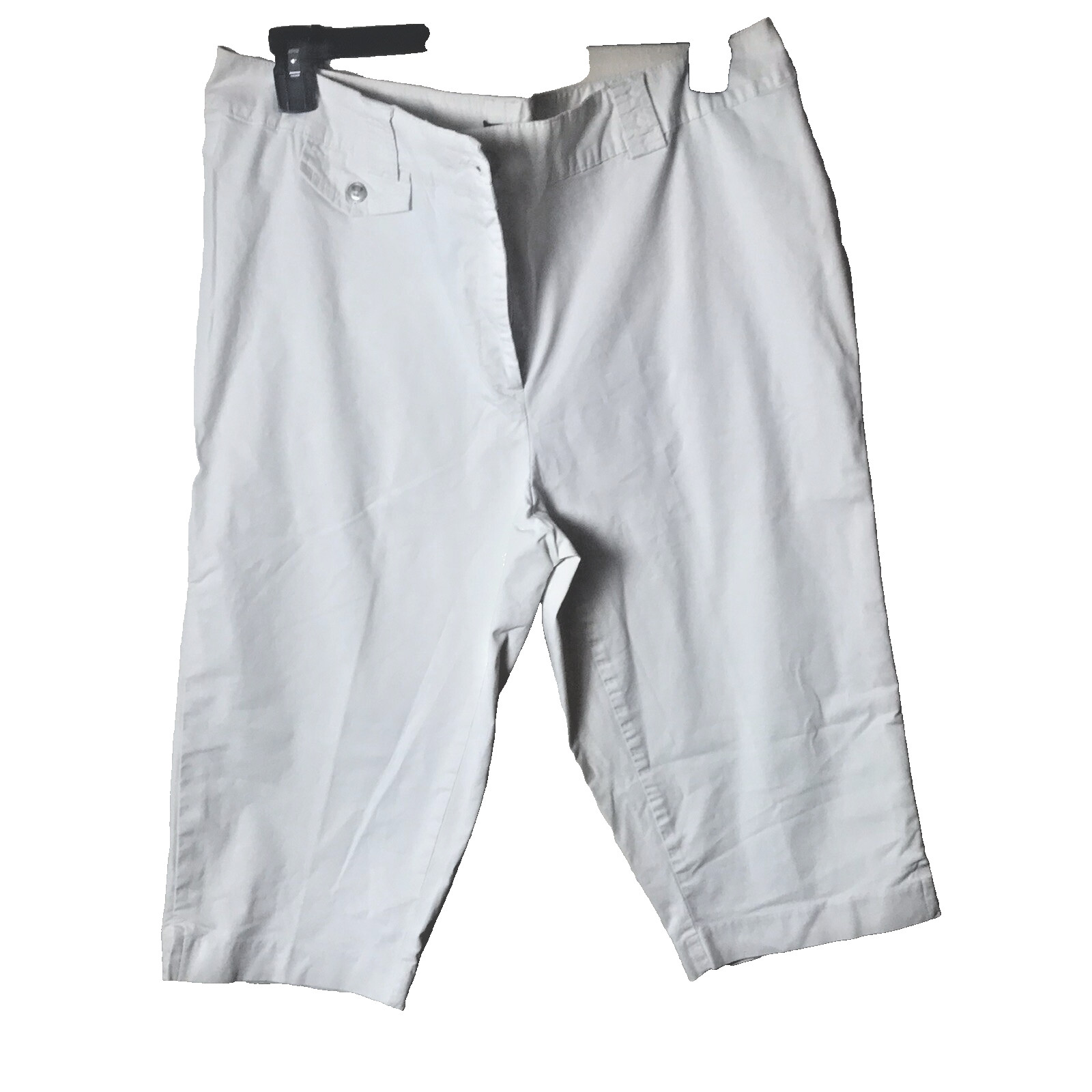 A.N.A Women’s Off-White High Rise Bermuda Shorts Back Pockets Size 20W