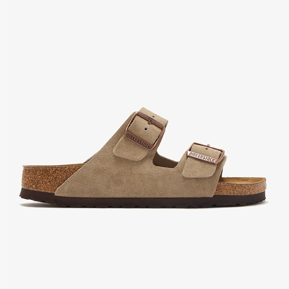 Birkenstock Arizona Suede Taupe Soft Footbed Sandals Women’s Shoes Medium/Narrow