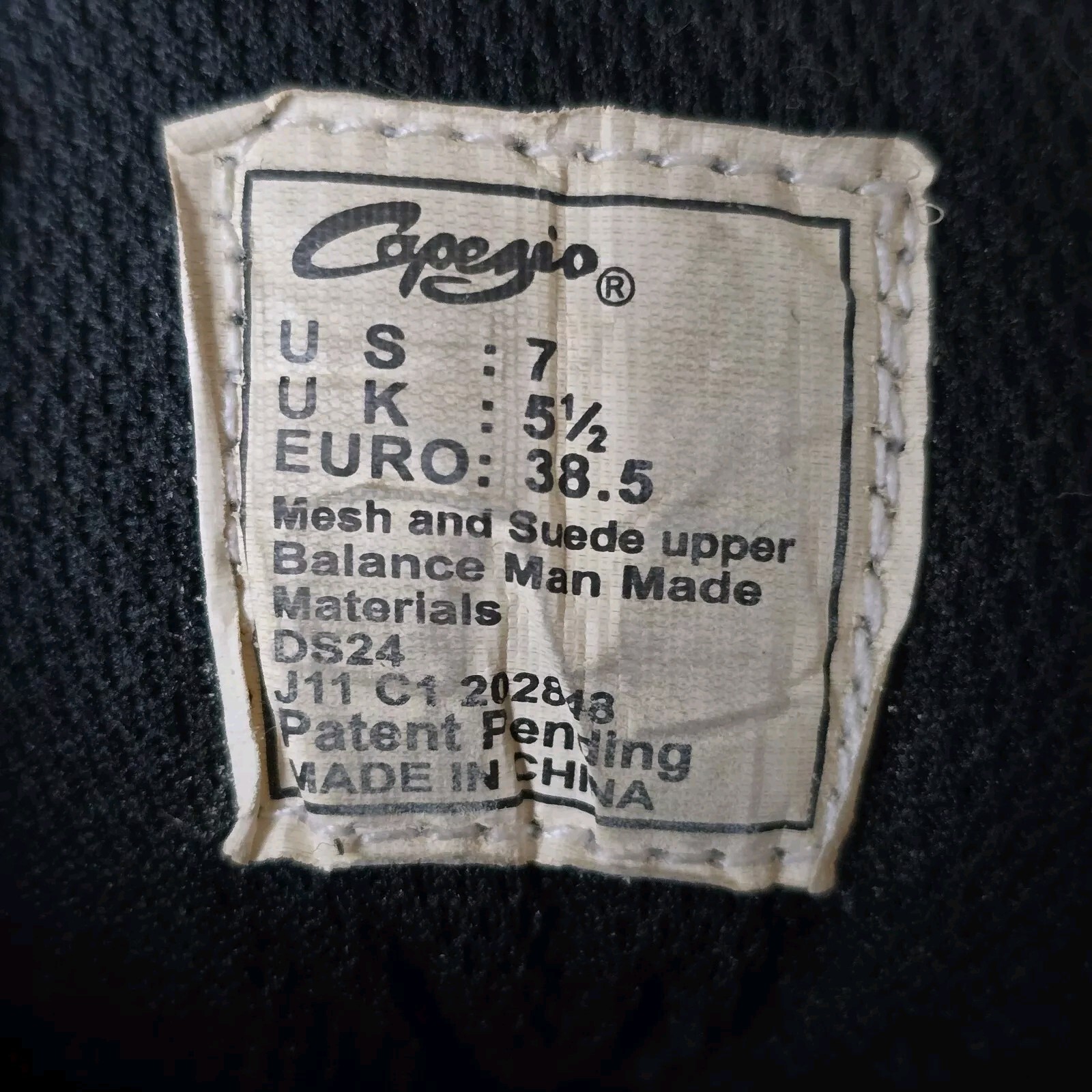 Capezio Shoes Womens 7 Black Studio Dance Sneakers 202848 Mesh Suede Lace Up EUC