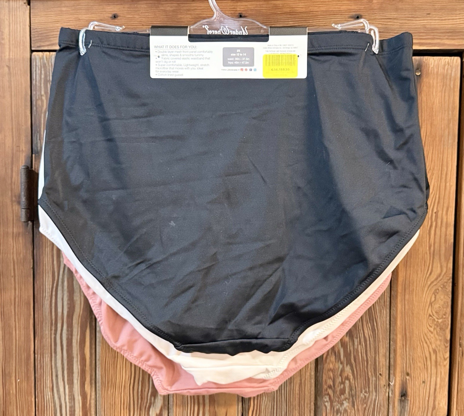 Under Where? Luxury Collection 3 Pair Micro Shaping Briefs Size 2X Panties NWT