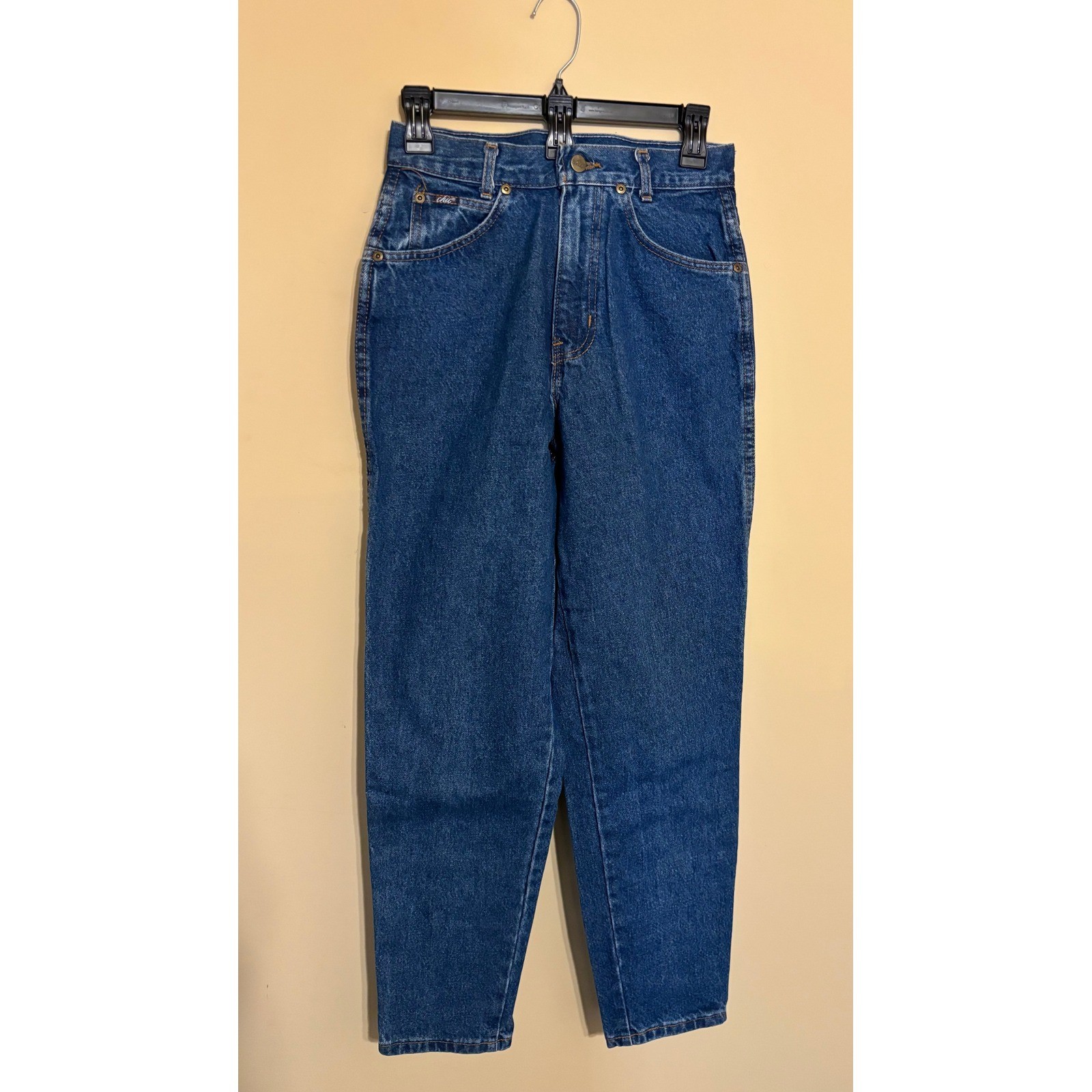 NOS Chic Relaxed Classic High Waisted Mom Jeans Blue Denim 100% Cotton Size 8P
