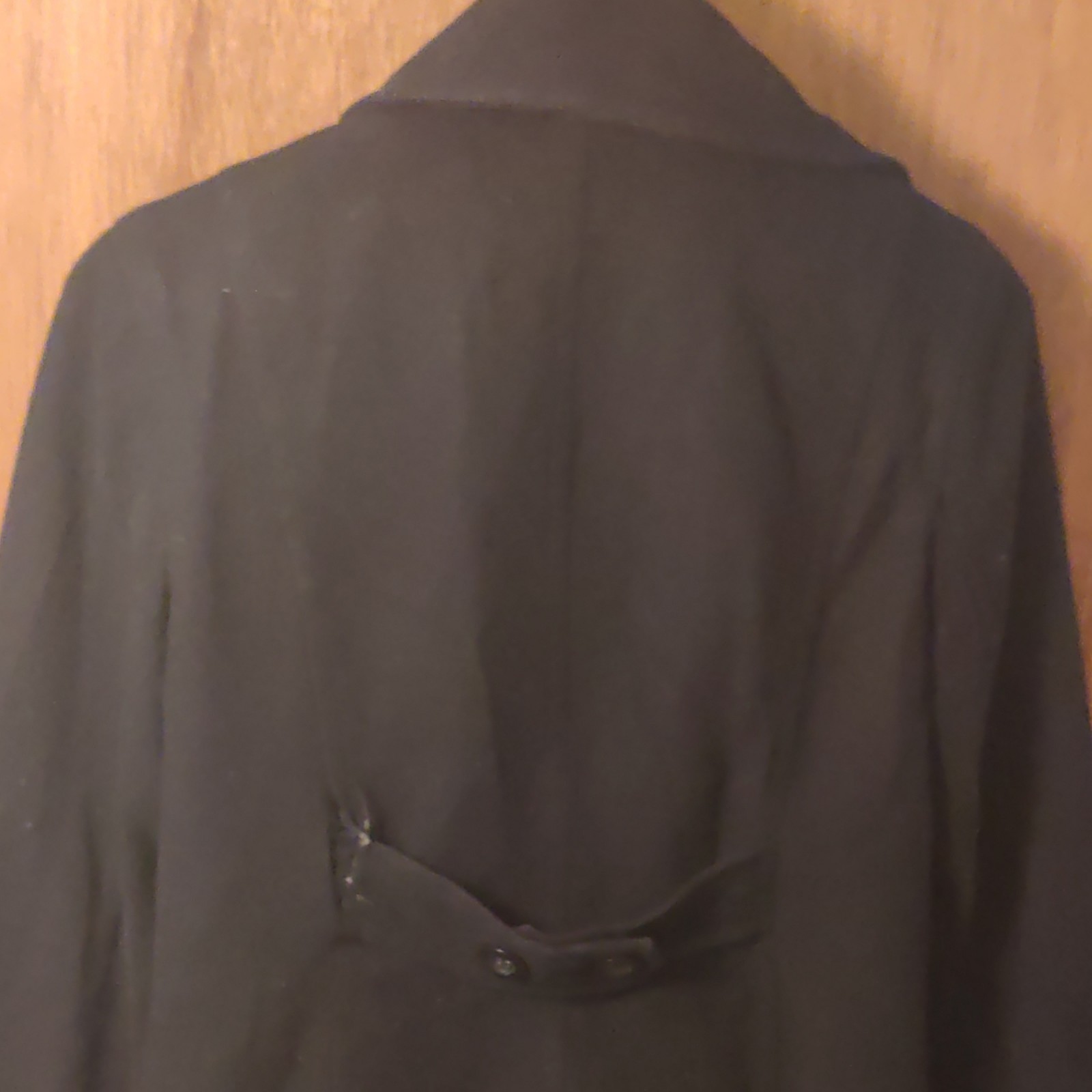 Old Navy Men’s Black Pea Coat Button Front Lined Pockets Size M