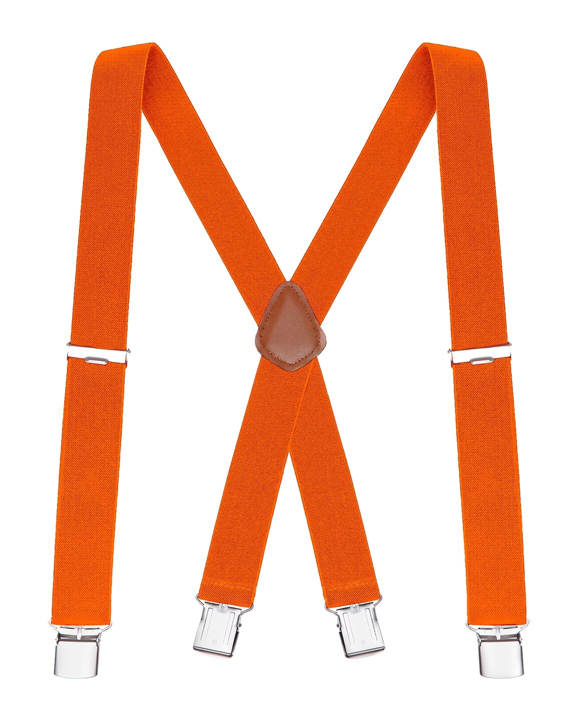 Buyless Fashion Suspenders for Men 48″ Elastic Adjustable Straps 1 1/4″ X Back