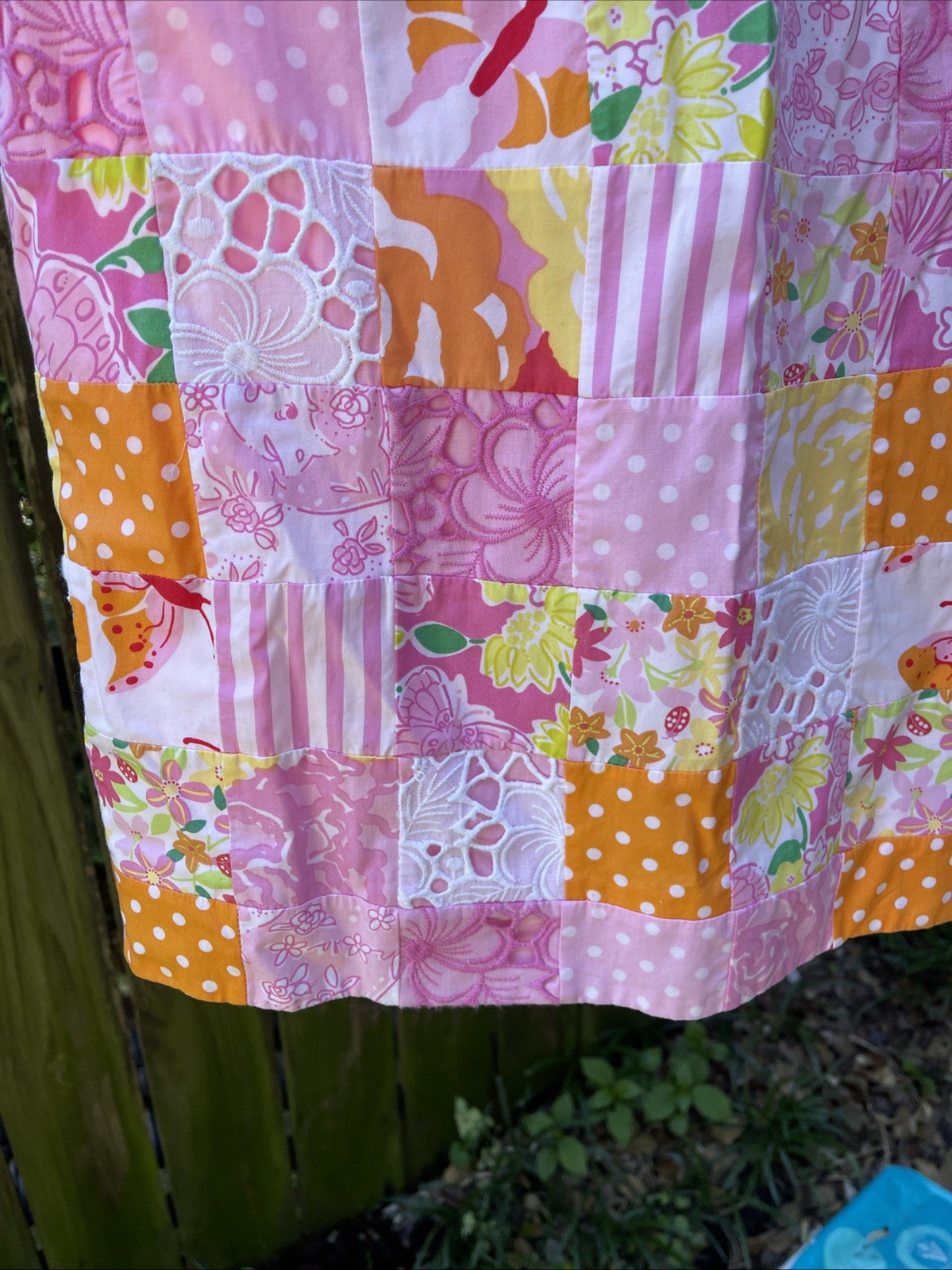 Lilly Pulitzer Bowen Sz 8 Pink Patchwork Mini Strapless Sundress Corset Lined