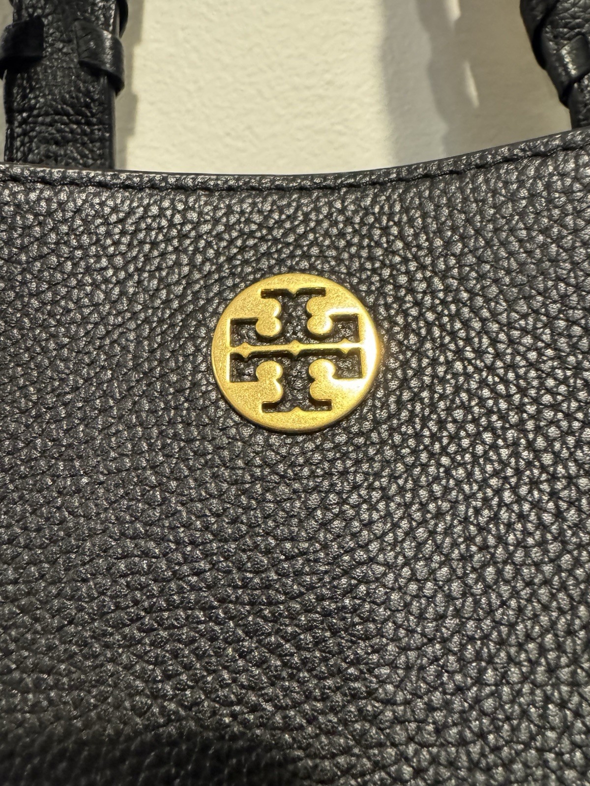 Authentic Tory Burch Taylor Pebbled Leather Tote in Black