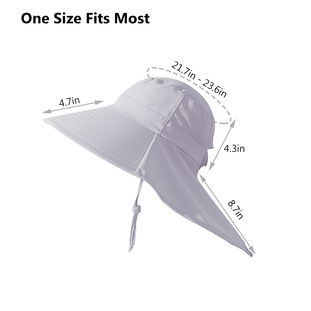 Wide Brim Sun Hat UV Protection Neck Cover Flap Women Ponytail Outdoor Beach Cap