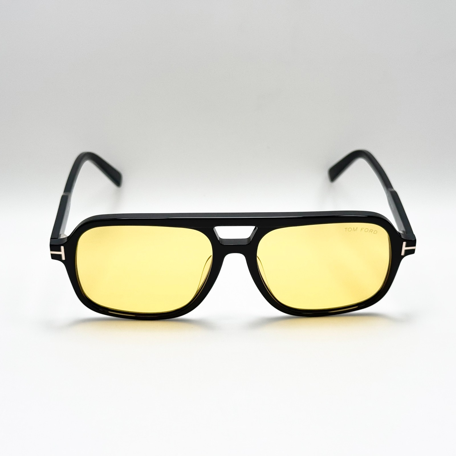 Tom Ford TF884 Falconer Sunglasses Black Frame Yellow Lens 60mm Unisex