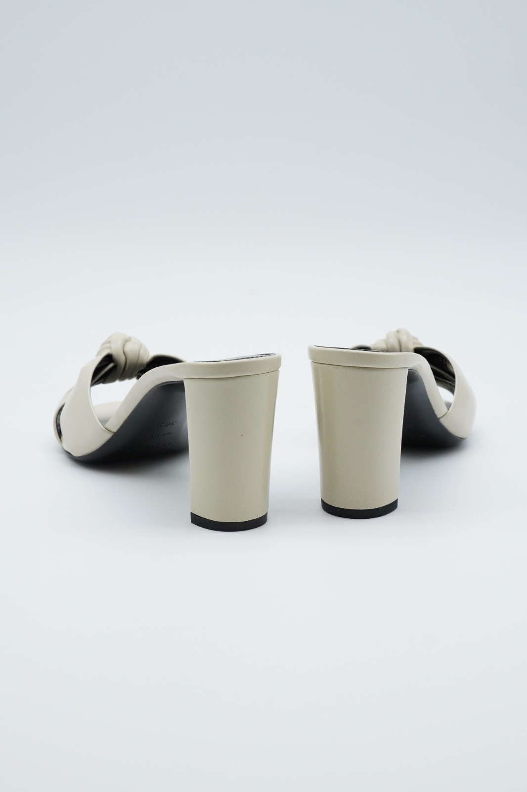 Saint Laurent YSL Biana Heels White Open Toe Leather UK 5.5 US 8.5 EU 38.5 1750G