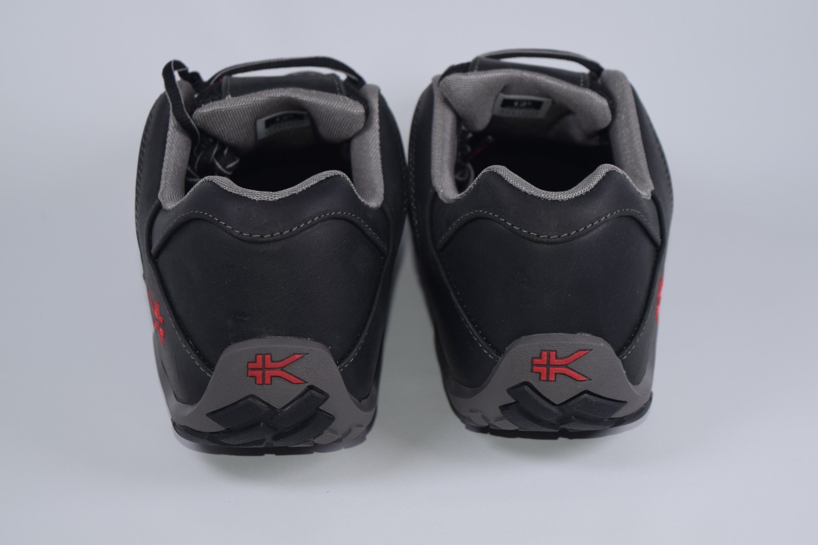 KURU Mens Chicane Black Red Supportive Leather Hiking Trail Shoes Size 12.5 M