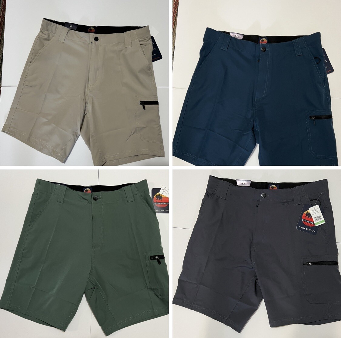 Trunks Multi Functional Cargo Short Quick Dry Technology Easy Care Size 34