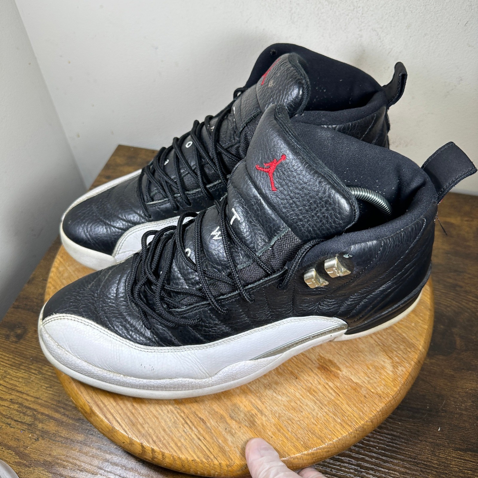 Jordan 12 Retro Playoff Black White Varsity Red CT8013-006 Mens Size 13