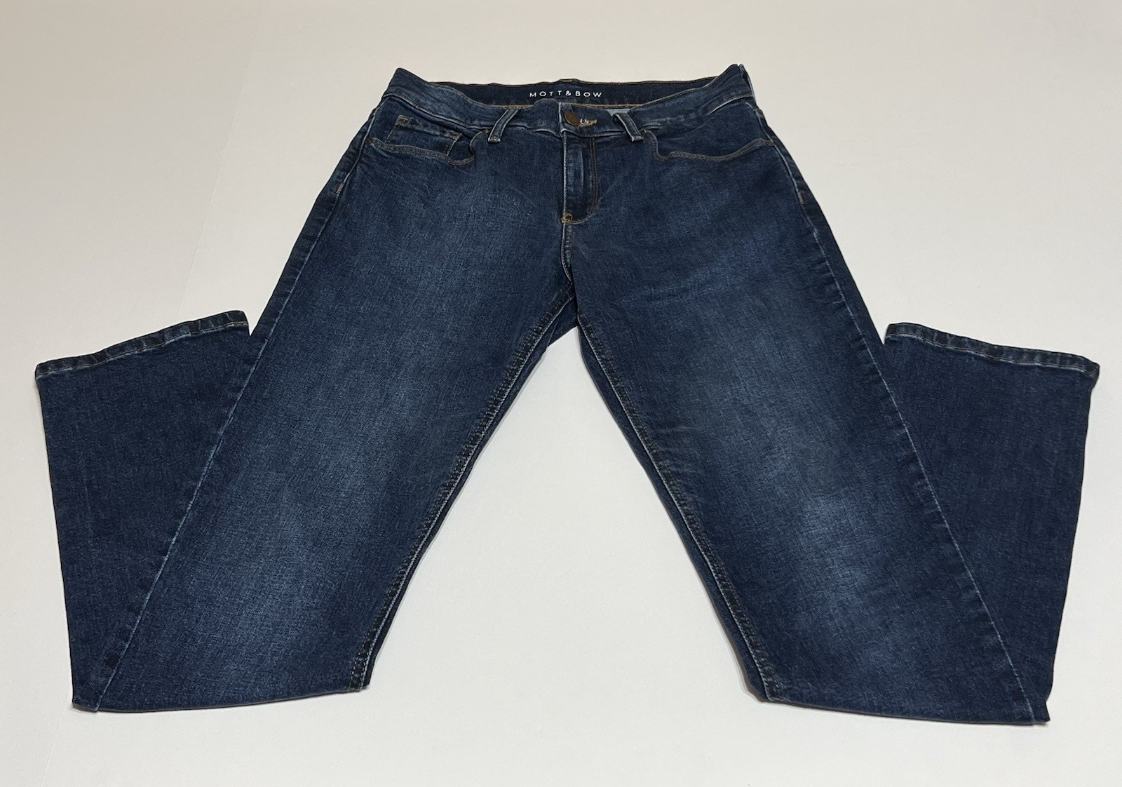 Mott and Bow Women’s Boyfriend Jeans Tag 26×30 (28×30) Blue Stretch Mid Rise