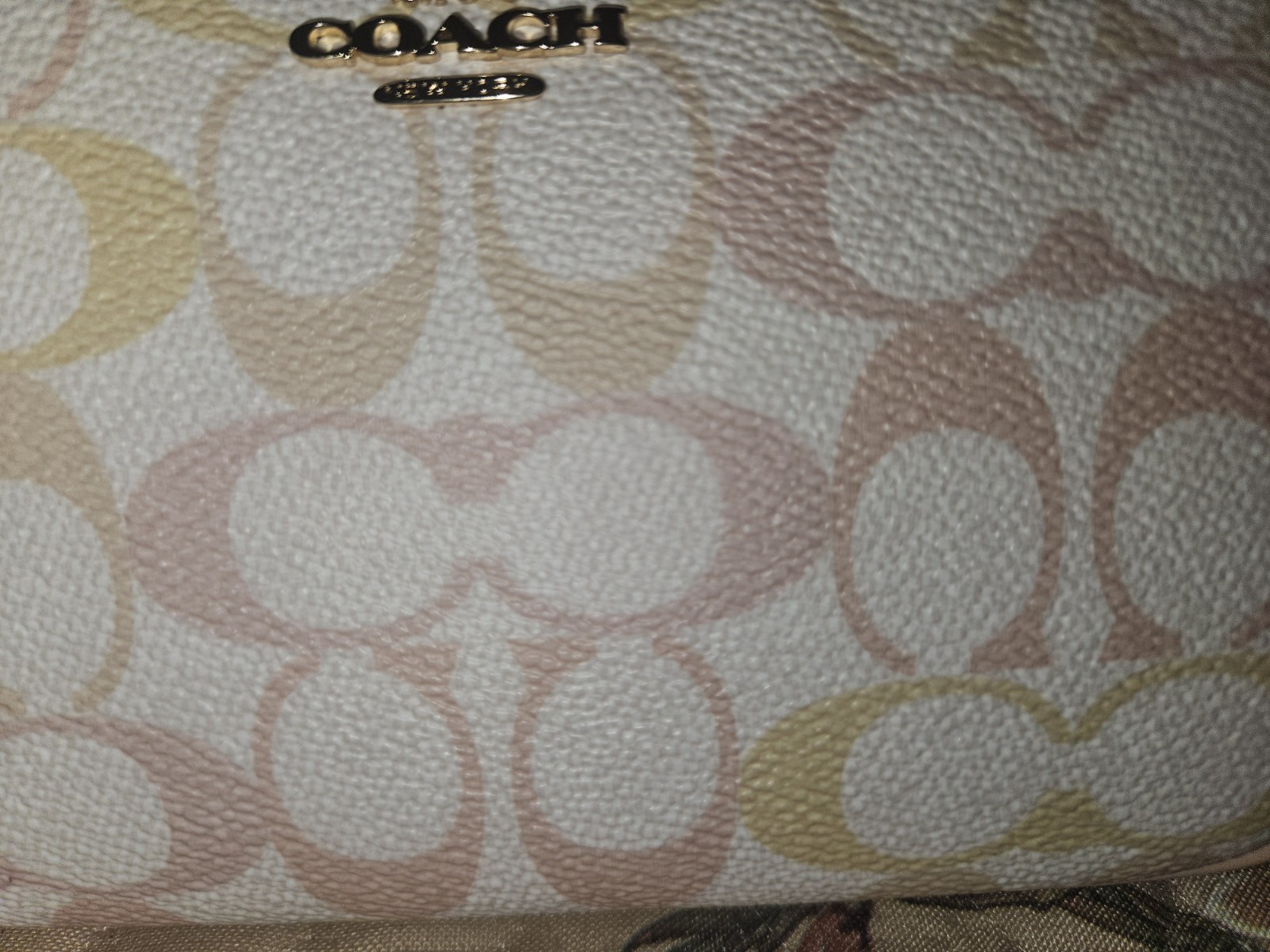 COACH NOLITA 19 SIGNATURE CANVAS CHALK/PINK NWT STYLE:CDW29 RETAIL:$175