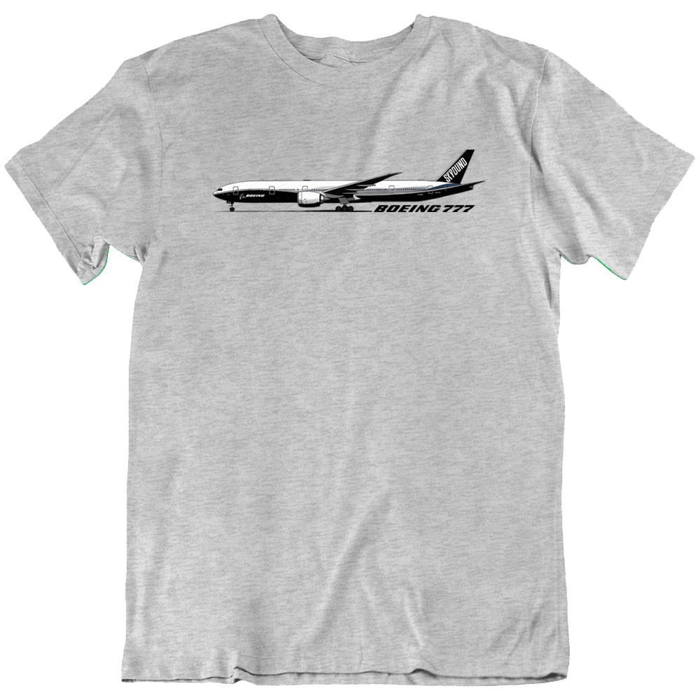 Boeing 777 Graphic Print Aviation Plane Airplane T Shirt Tee Gift New