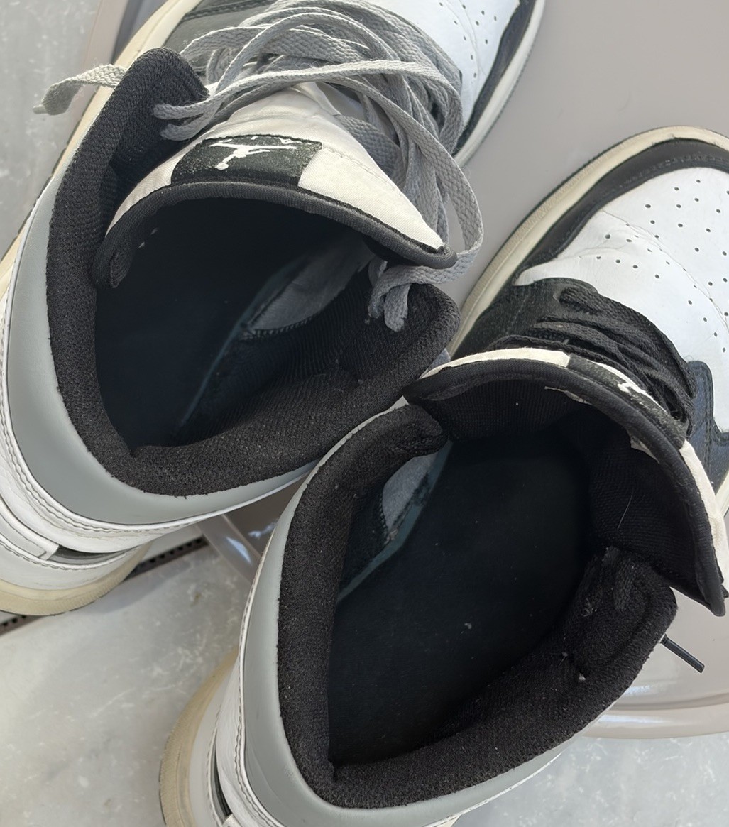 Jordan Air Jordan 1 Mid Smoke Grey Black & White Size 12 U.S. Eur 46 Read Desc.
