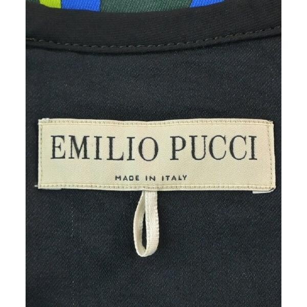 EMILIO PUCCI Womens Blue Black White Abstract Knit Dress 42 Auth