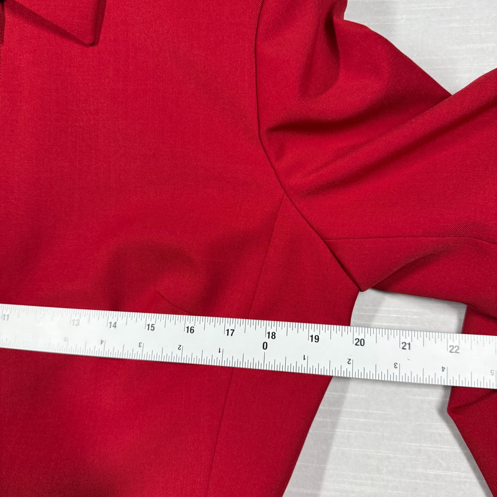 Nine & Company Jacket Womens 10 Red Casual Collared Padded Chic Work Office