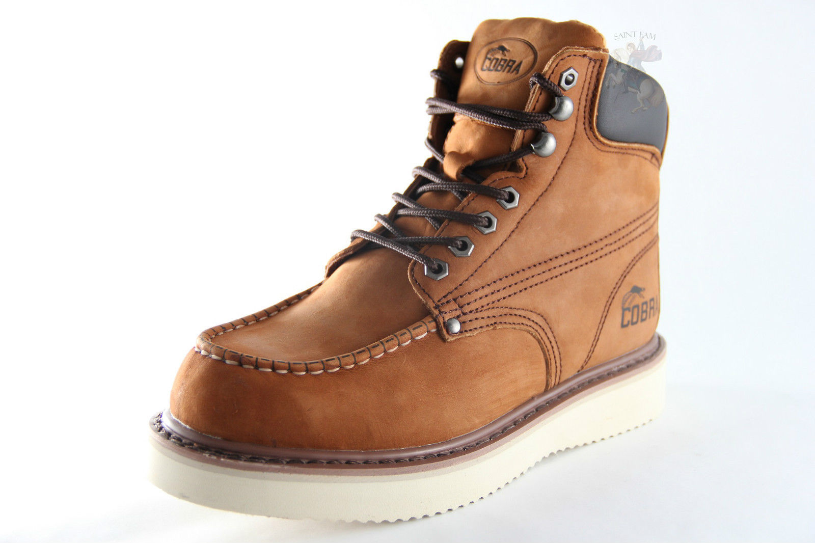 Men Work Boot Cobra C11M Brown Genuine Leather Goodyear Welt Construction New