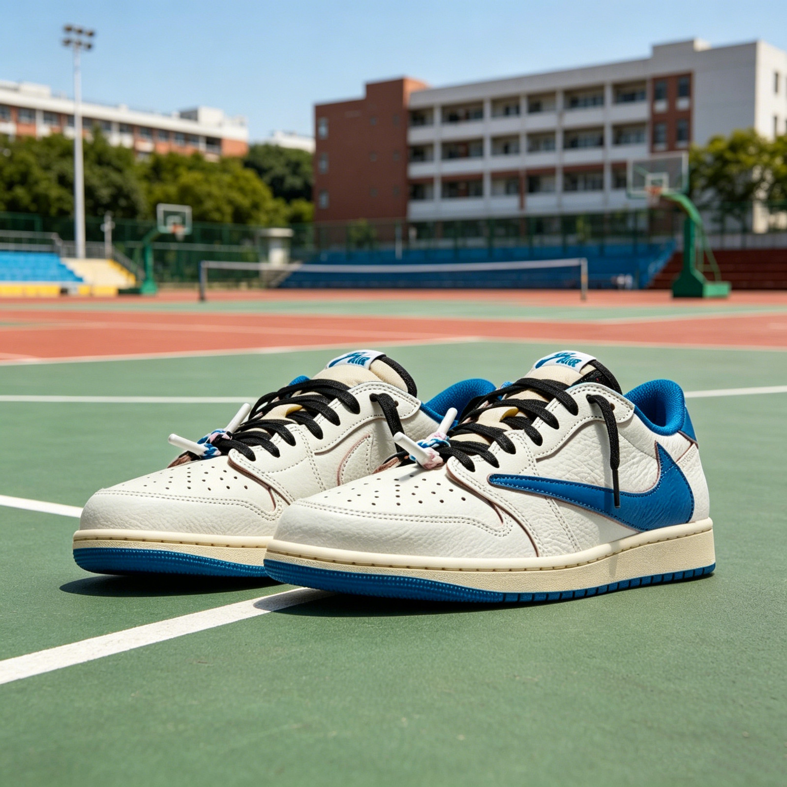 🔥Fragment Jordan 1 Retro Low OG SP Military Blue Men’s DM7866-104 CL