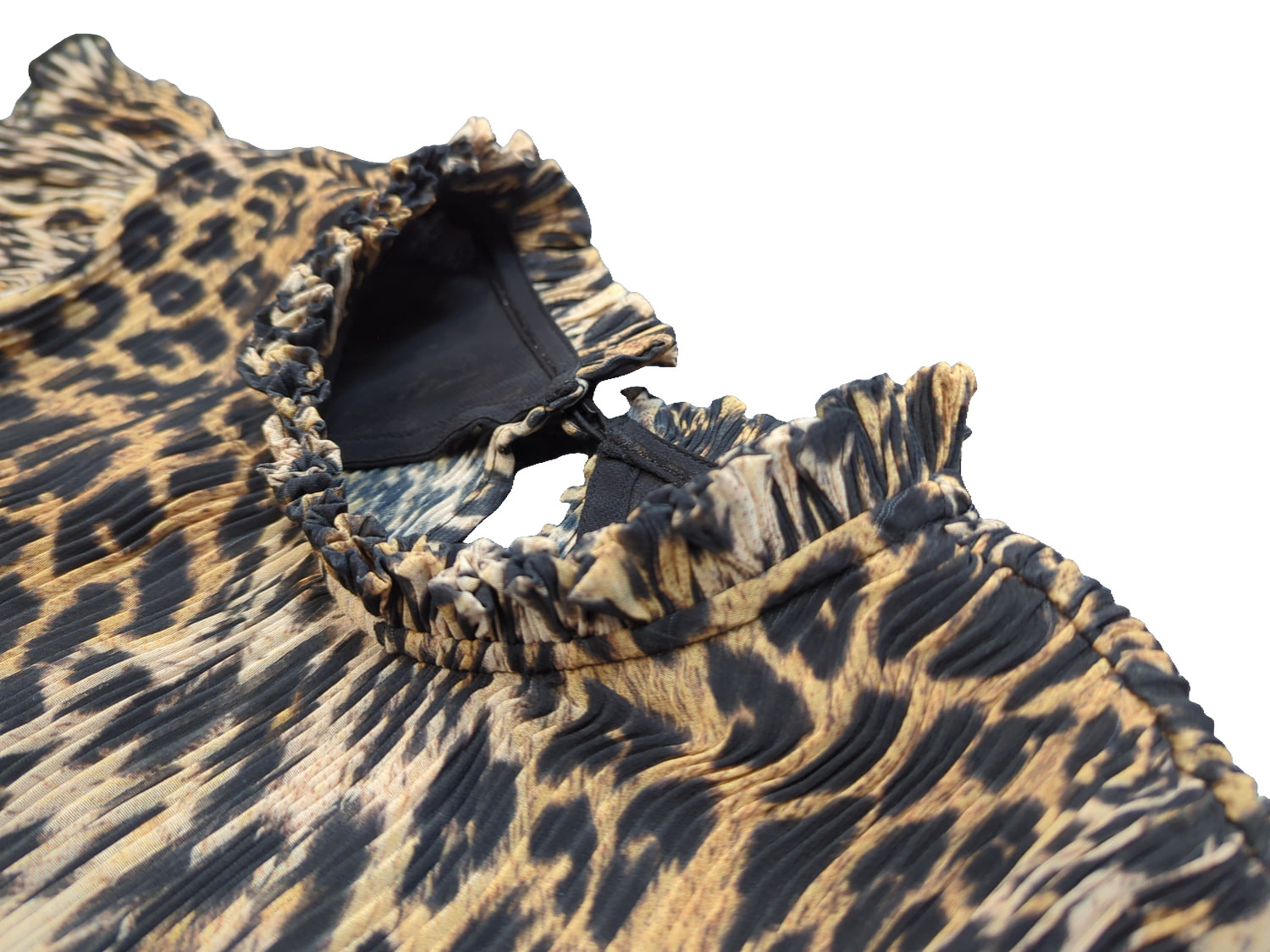 AllSaints Antheia Kiku Leopard Print Tiered Mini Dress – UK 8