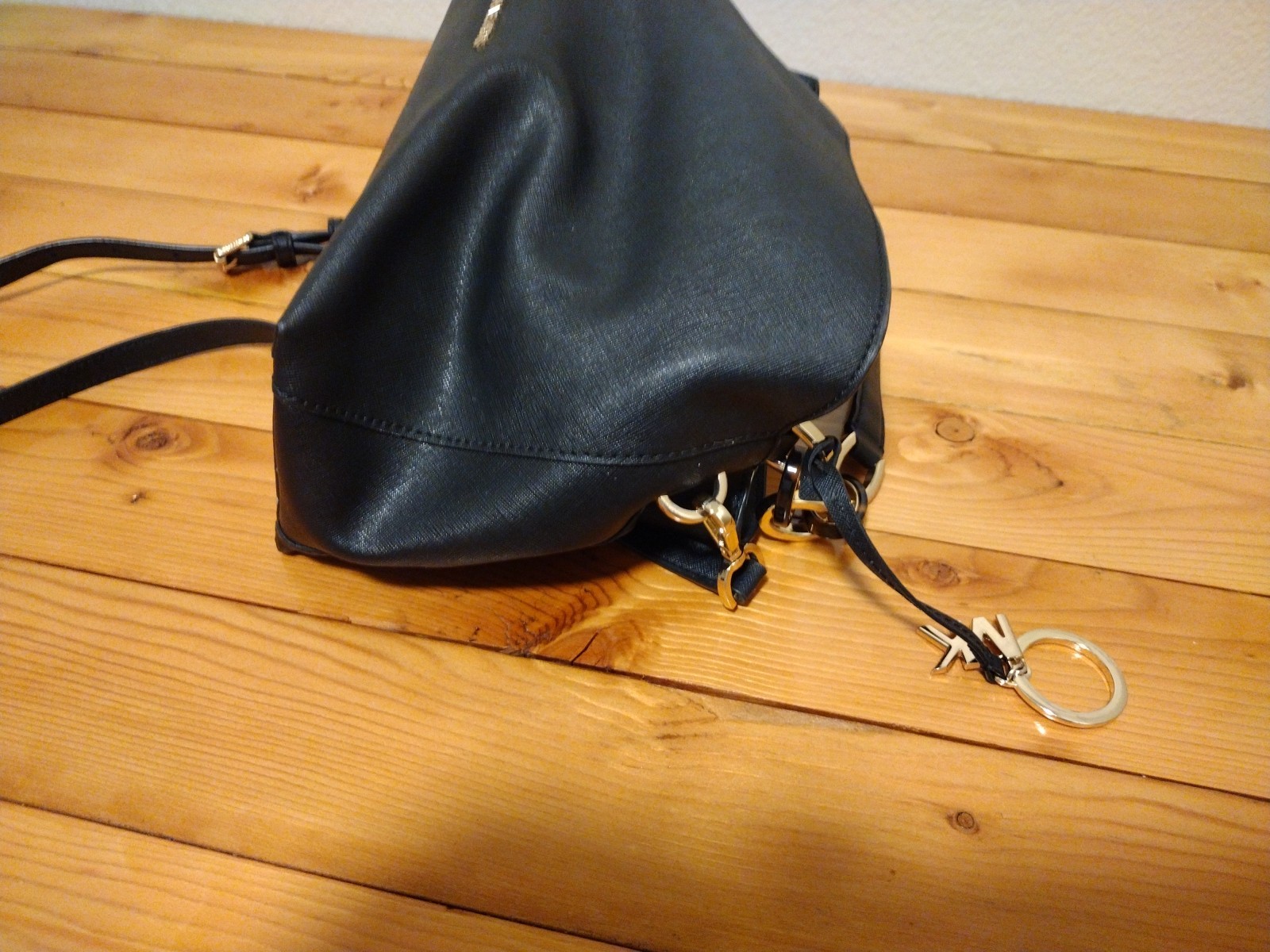 Michael Kors Medium Savannah Satchel Black Saffiano Leather Handbag Crossbody
