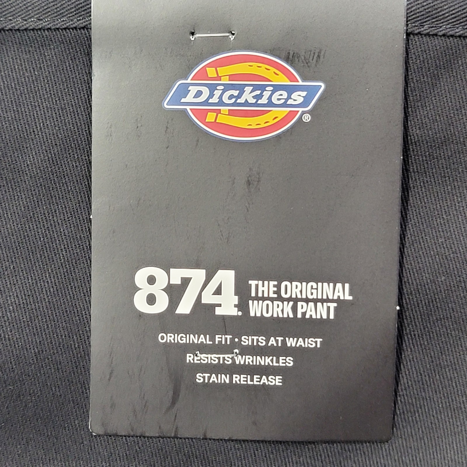 Dickies Pants Mens 34×32 Black 874 Original Fit Work Pant Straight Leg Logo NWT