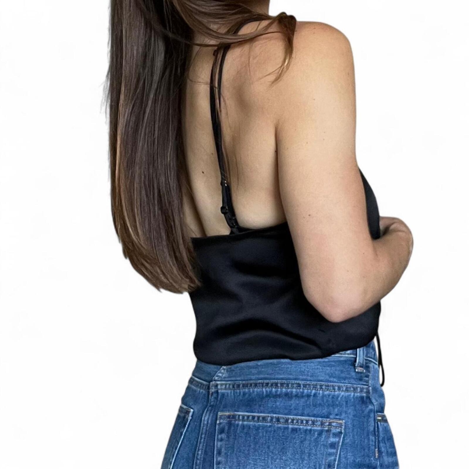 Black Wilfred Cropped Ruched Cami