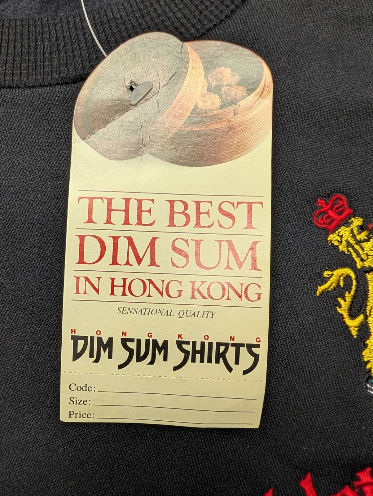 Vintage NWT Hong Kong Athletic Club Crewneck Sweatshirt Size M Dim Sum Shirts
