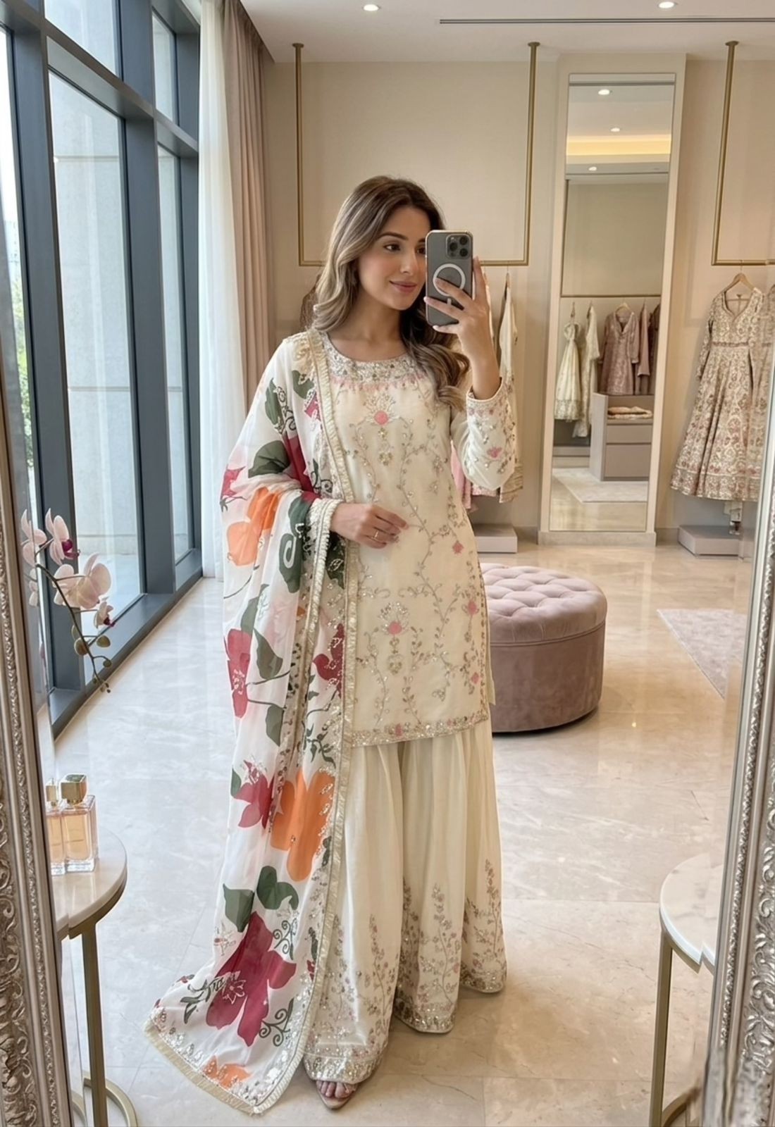 SALWAR KAMEEZ PAKISTANI INDIAN WEDDING PARTY WEAR DRESS BOLLYWOOD SUIT SHARARA