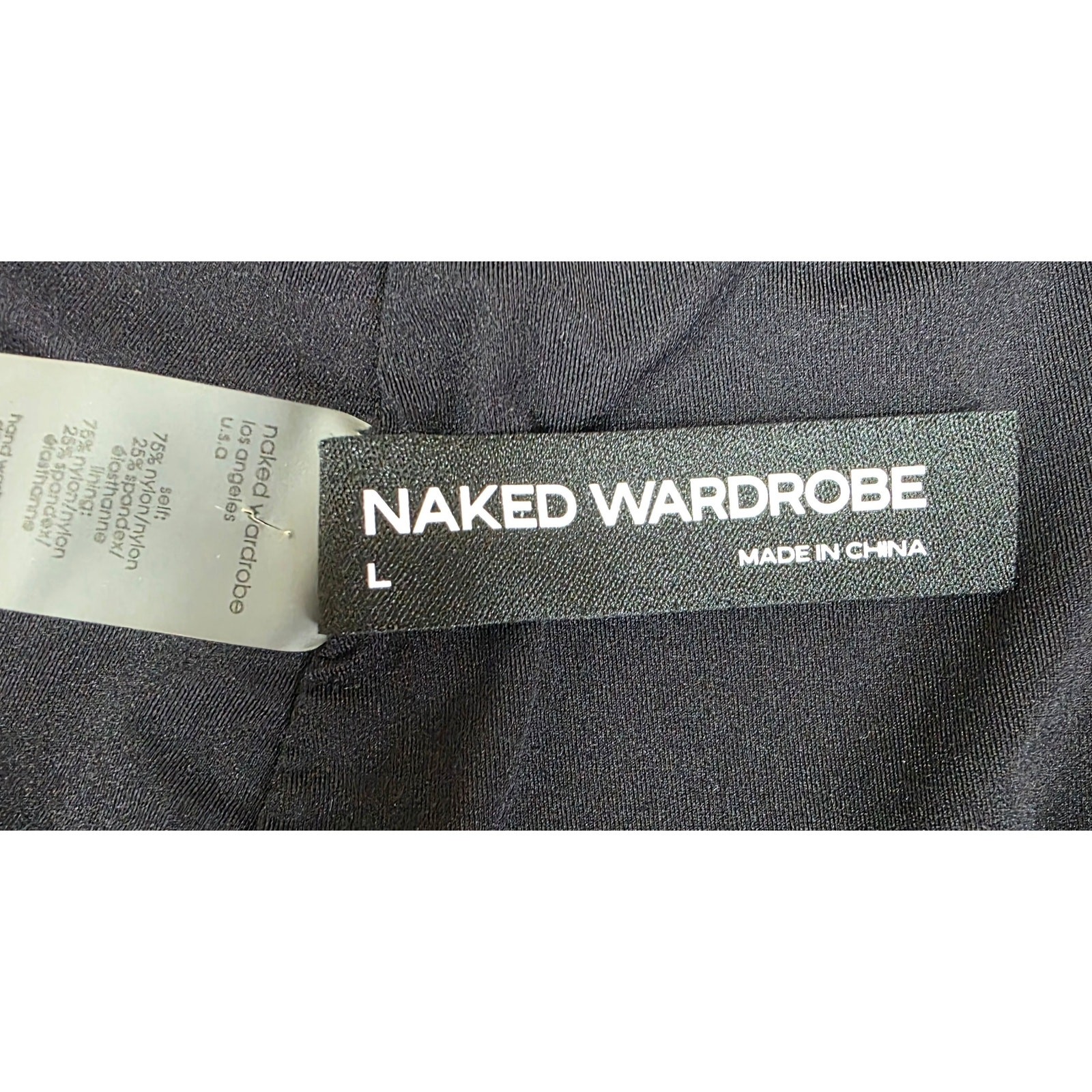 Naked Wardrobe Size L Black Footed Leggings