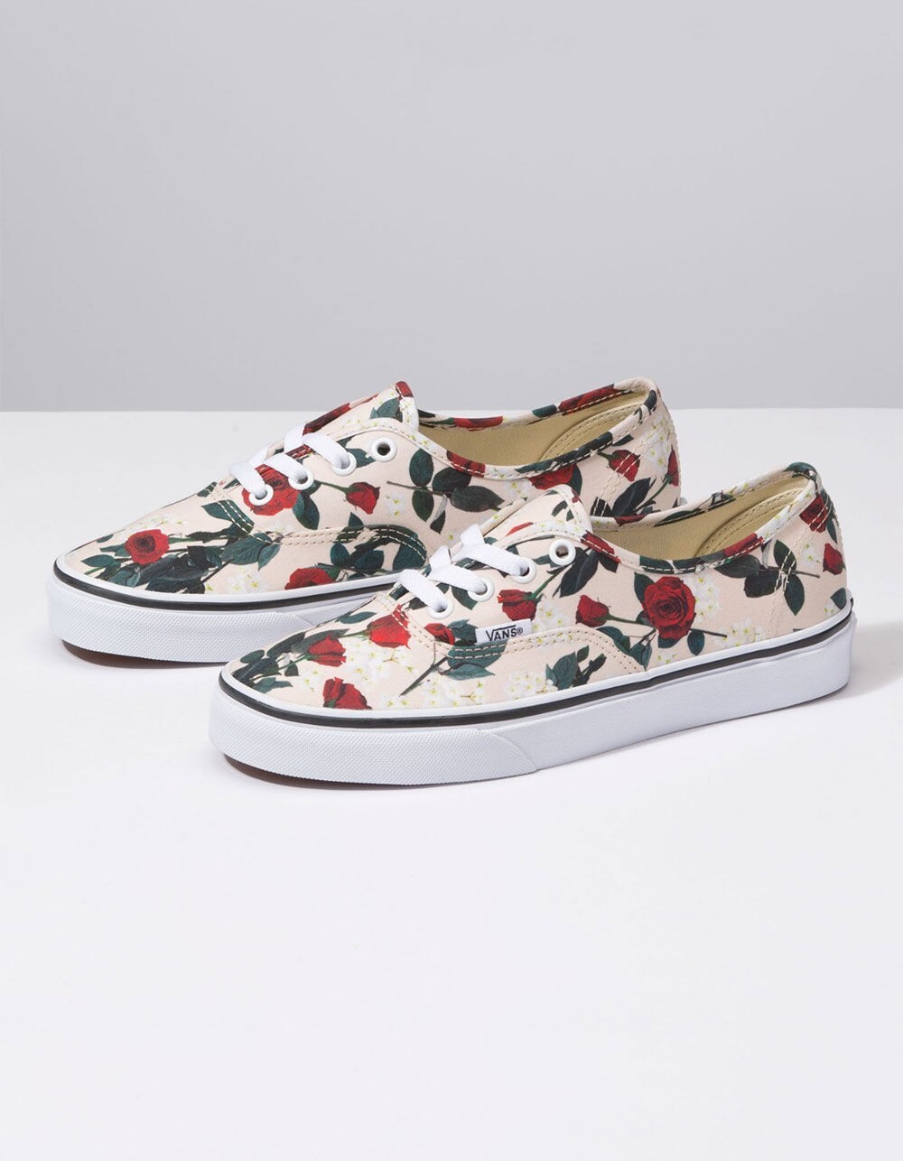 Vans Authentic Roses Sand Dollar/ True White Sz 6 VN0A38EMUKO