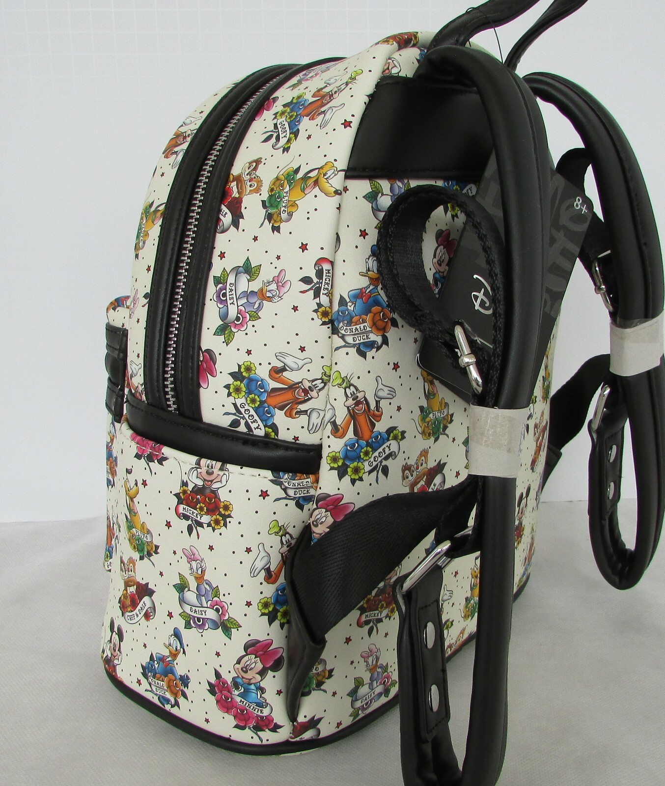 Disney Loungefly Mickey & Friends Tattoo Mini Backpack NWT