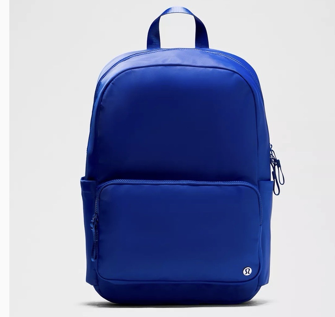 Lululemon Blue Everywhere Backpack 22L Tech Canvas Nylon Padded NEW