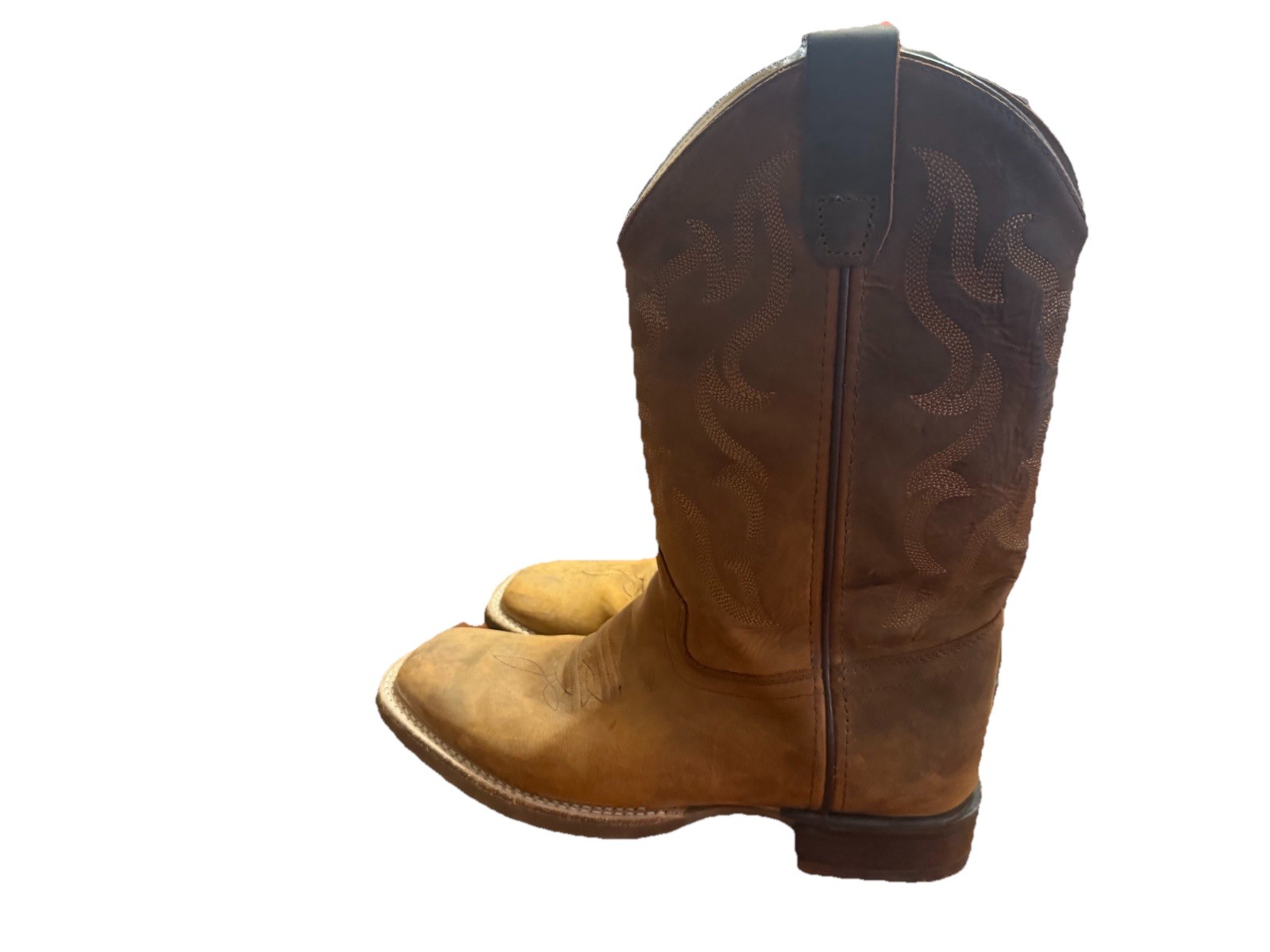 Cody James Ace Western Boot Broad Square Toe Brown Cowboy Boots Size 6D