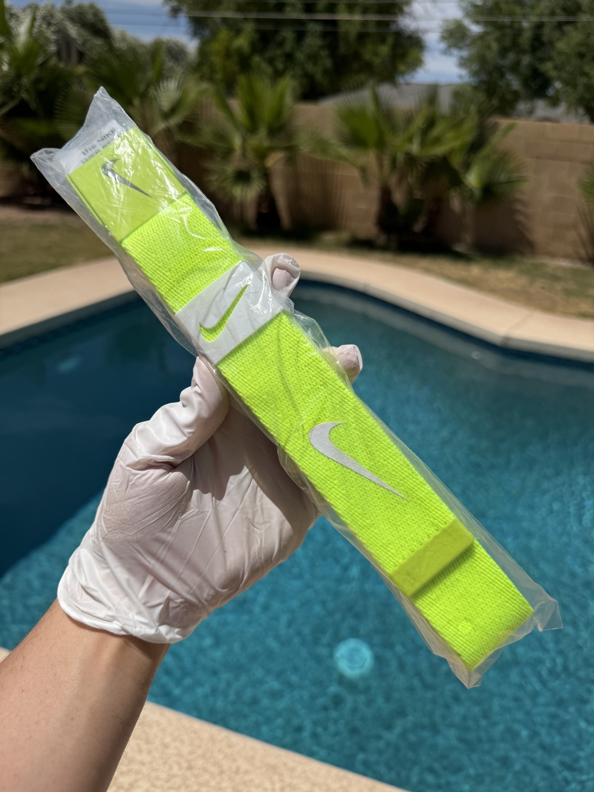 Nike Web Belt Mens One Size Lime Green Adjustable Golf Swoosh MENS NEW