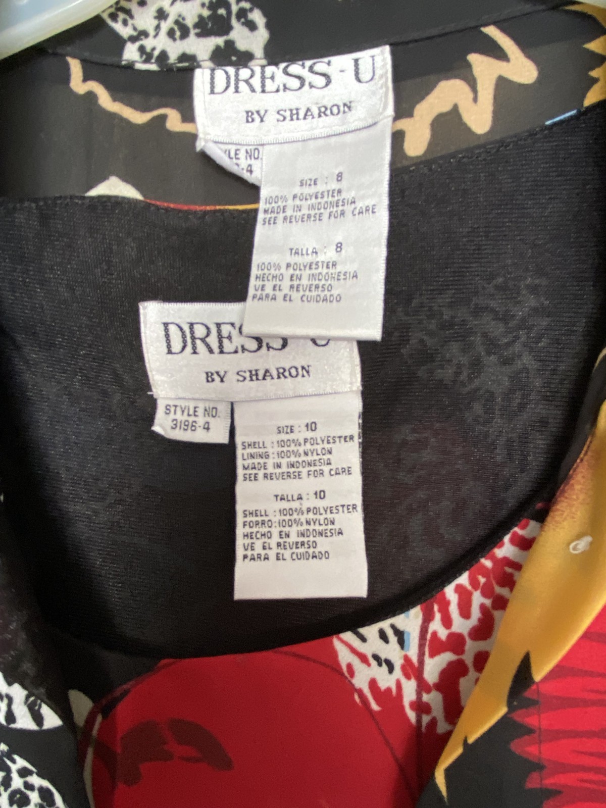 Y2K Vintage Dress‑U by Sharon 2‑pc. Beautiful Floral Chiffon Set – Size 8/10 –