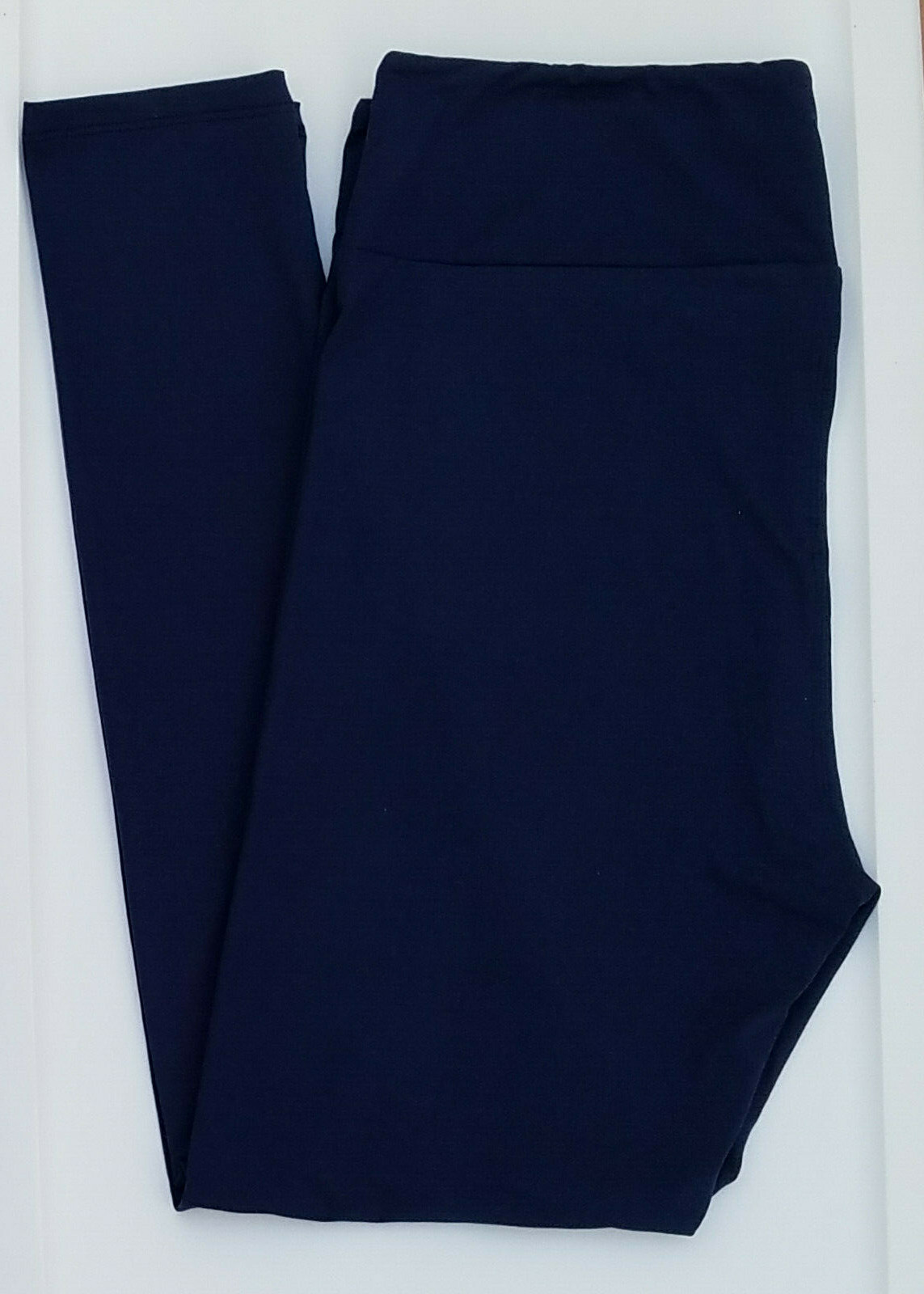 TC LuLaRoe Tall & Curvy Leggings Versatile Solid Dark Navy Blue NWT 01