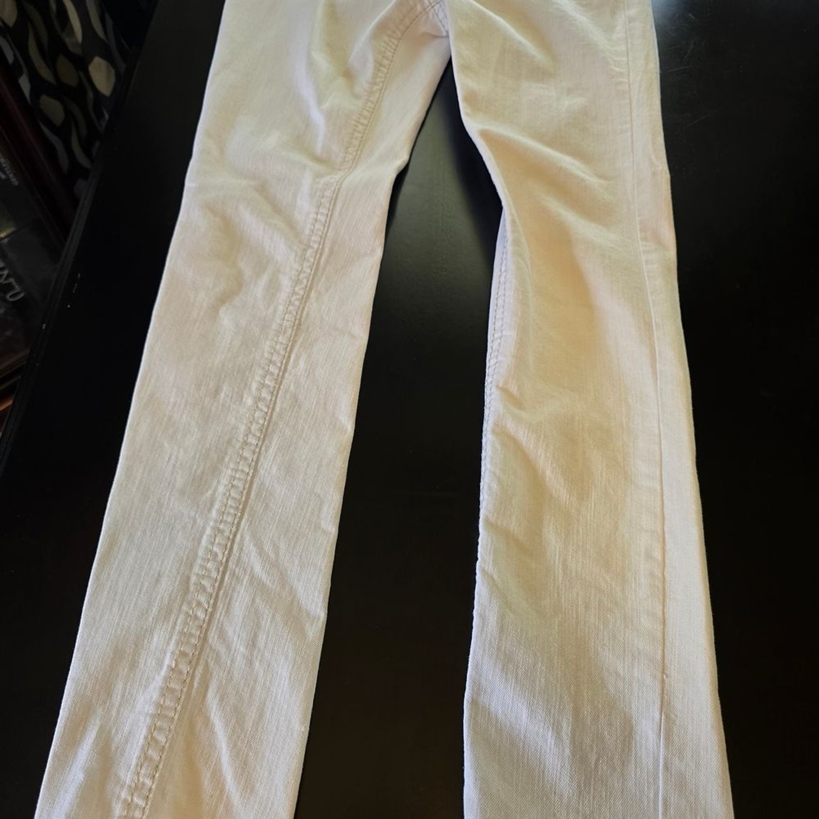 ZCO Jeans White Stretch Denim Jeans 98% Cotton 2% Spandex Button Zip Pockets
