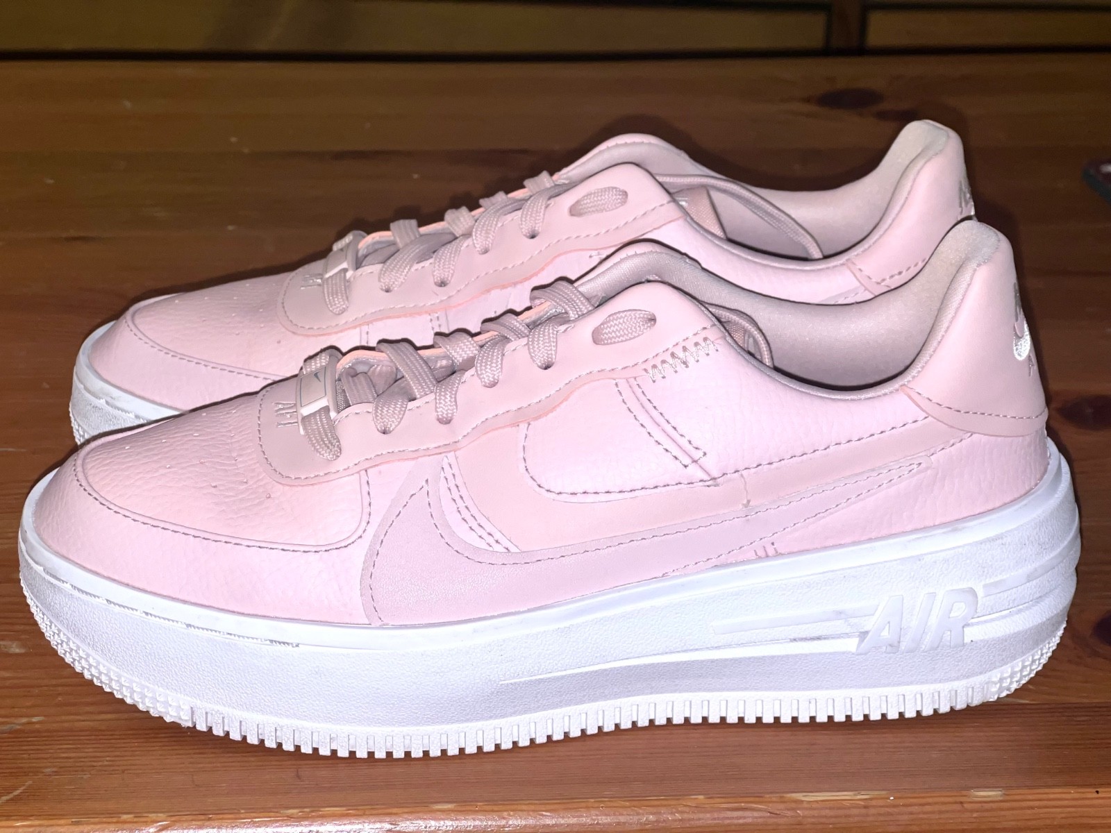 Size 7- Nike Air Force 1 PLT.AF.ORM Pink Oxford W