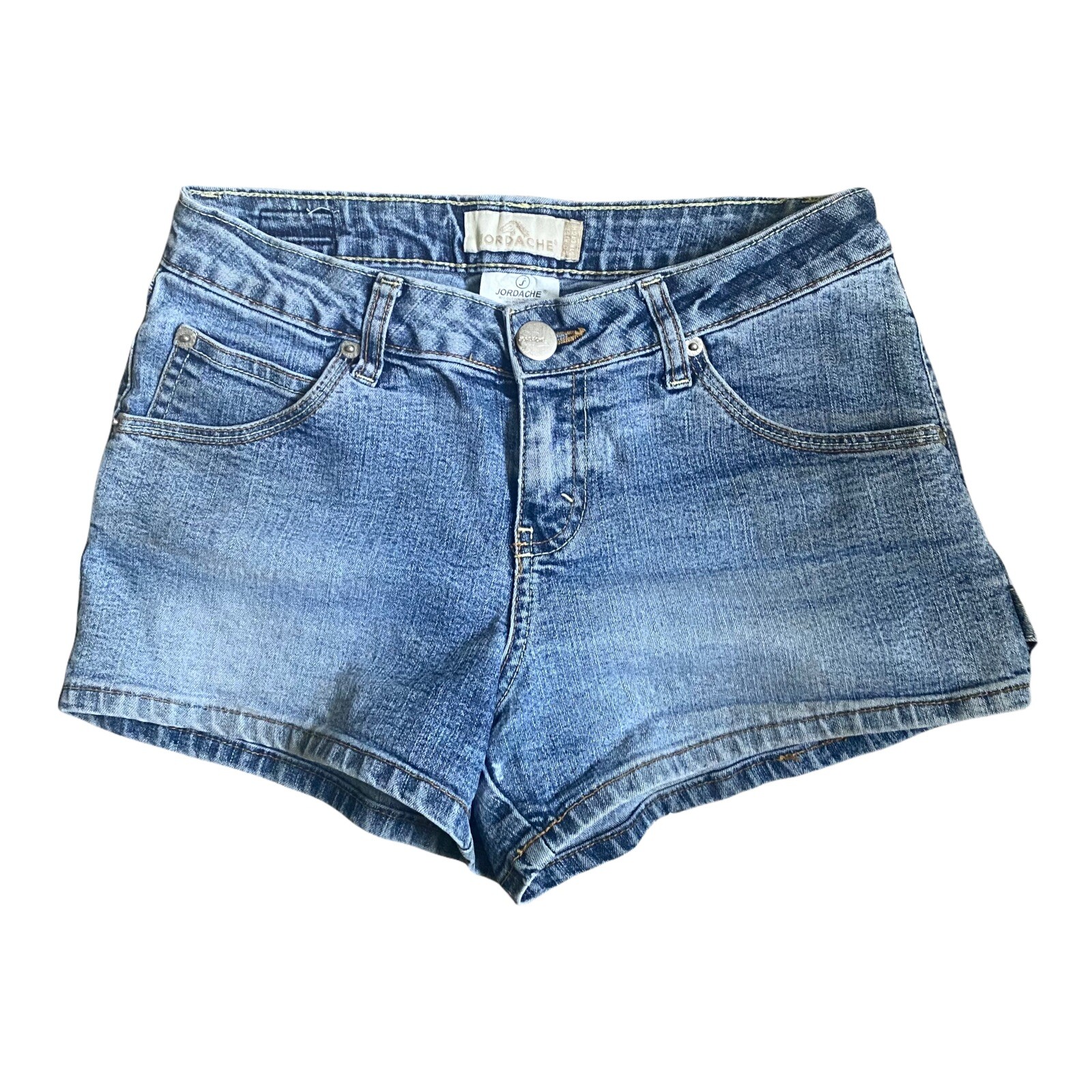 Vtg 90’s Jordache Low Rise Stretch Denim Blue Jean Shorts Carpenter Sz 7/8