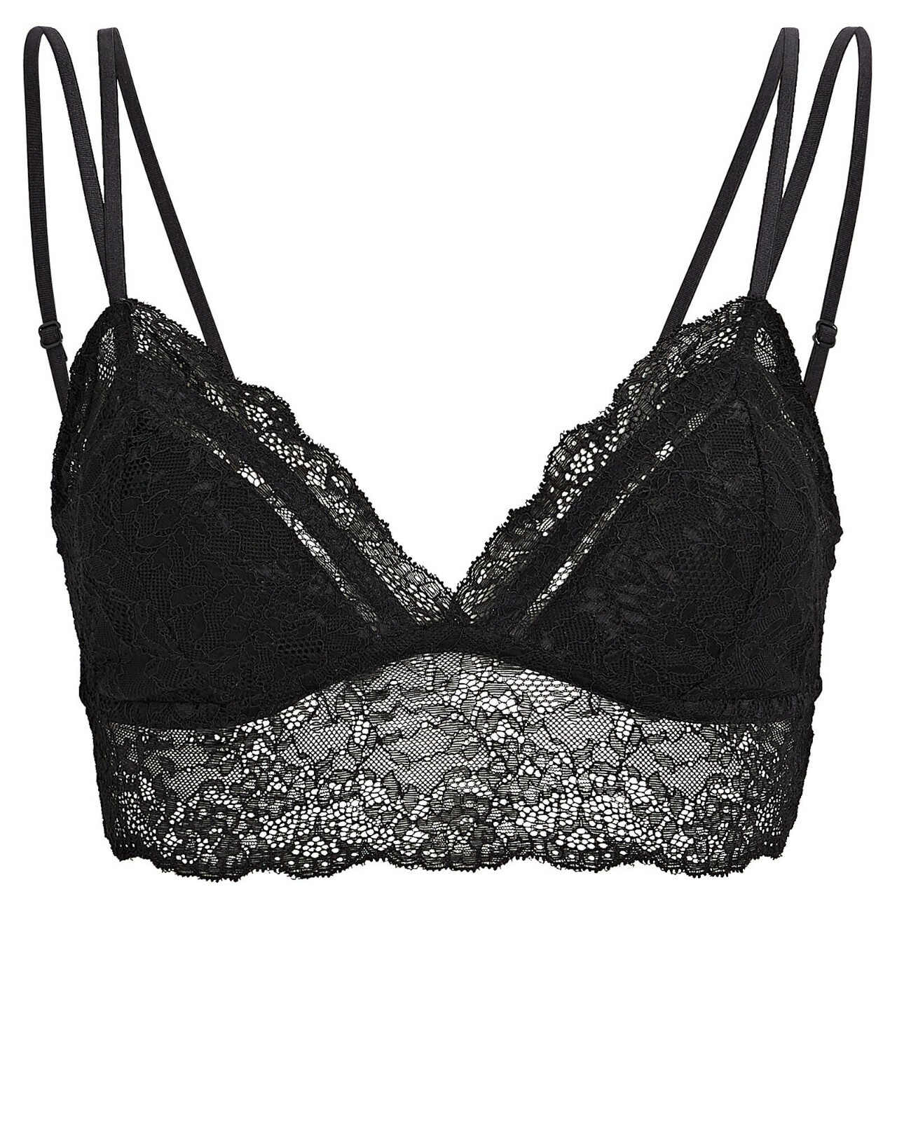 NWT – JONATHAN SIMKHAI Women’s ‘NIGHT NIGHT’ Black LACE-TRIMMED BRALETTE – M